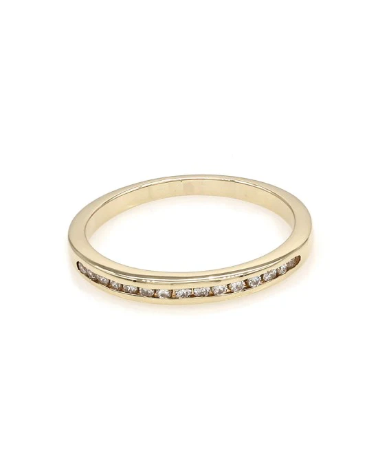 0.15ctw Diamond Band/ Ring in 14K Yellow Gold SZ 6.75 - Image 2