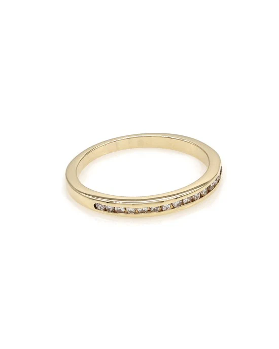 0.15ctw Diamond Band/ Ring in 14K Yellow Gold SZ 6.75 - Image 3
