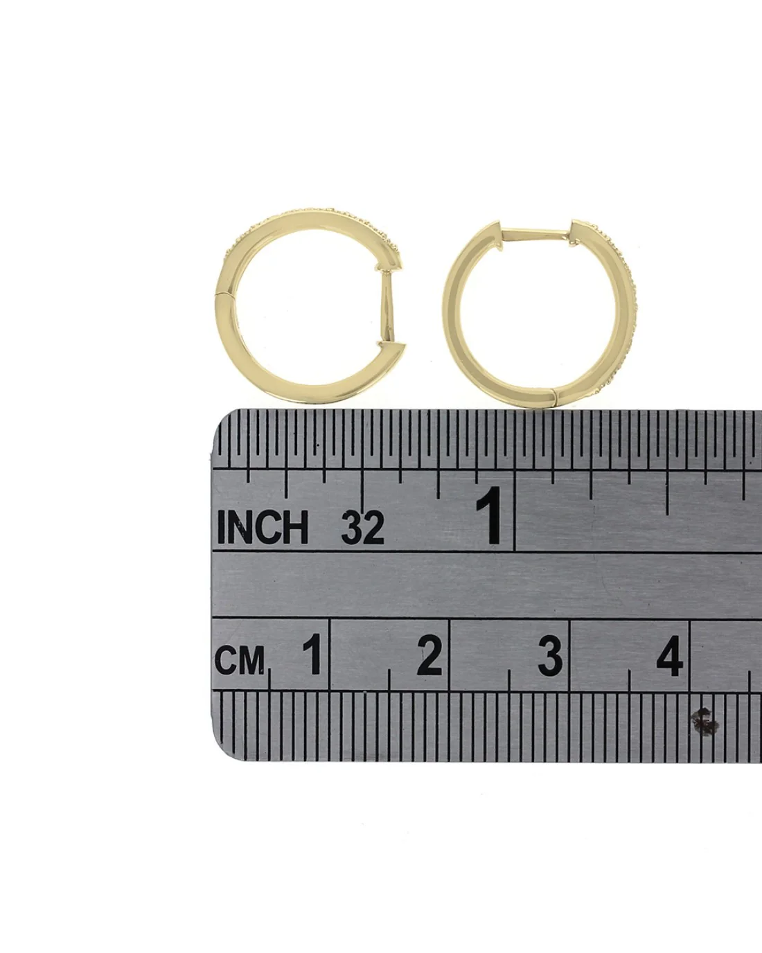 0.15ctw Diamond Hoop Earrings in 18K Yellow Gold - Image 3