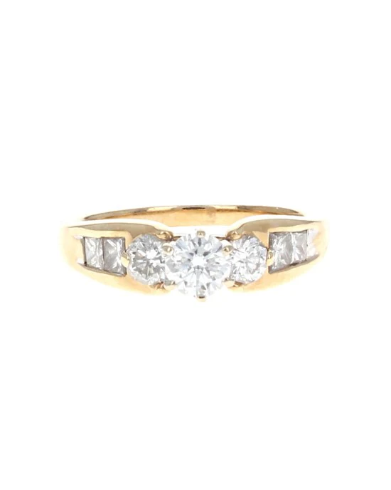 0.34ct I1, H Round Brilliant Diamond Engagement Ring in 18K Yellow Gold - Image 2