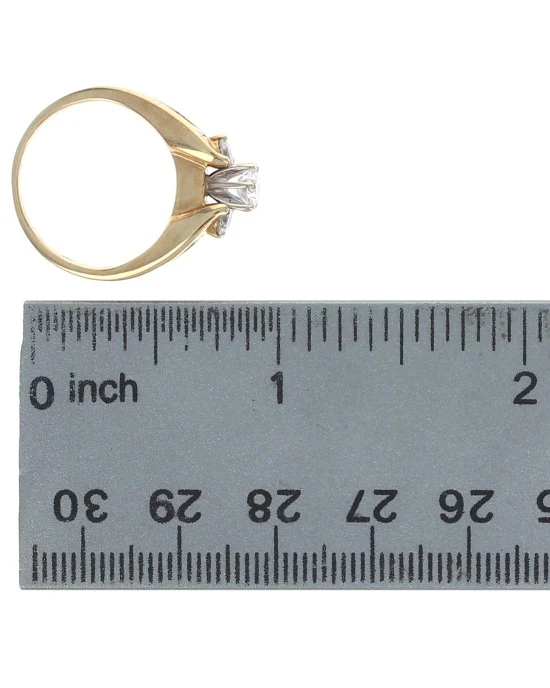 0.34ct I1, H Round Brilliant Diamond Engagement Ring in 18K Yellow Gold - Image 3