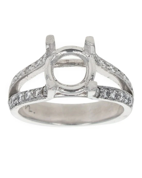 0.42ctw Diamond Split Shank Mounting in Platinum - Image 2
