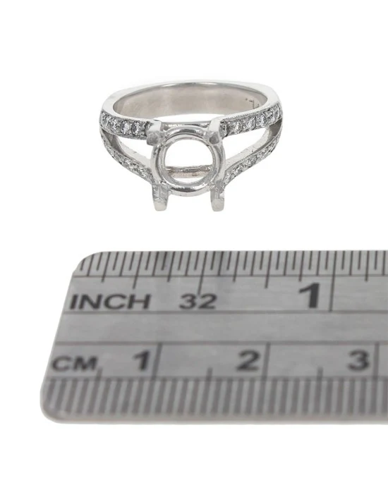 0.42ctw Diamond Split Shank Mounting in Platinum - Image 3