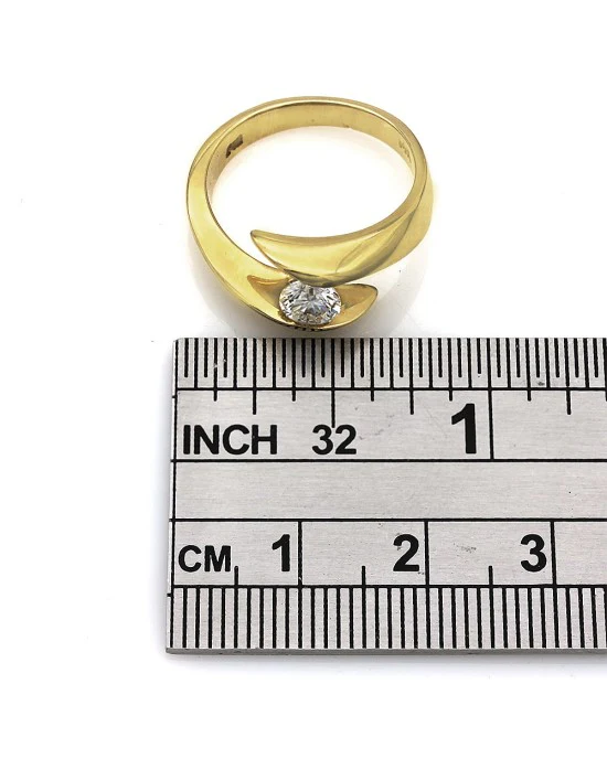 0.48ct Round Diamond Engagement Ring in 14K Yellow Gold - Image 3