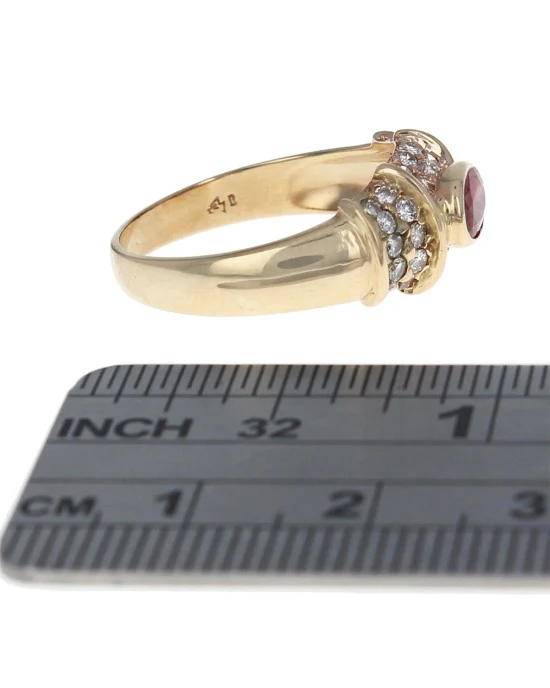 0.50ct Oval Ruby and Diamond Ring - Image 3