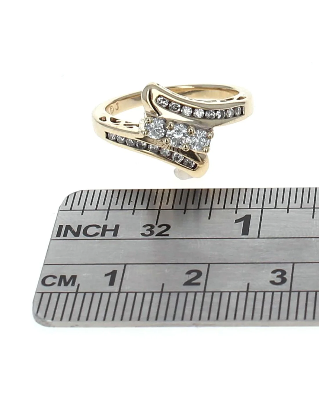 0.56ctw Diamond Bypass Ring in 14K Yellow Gold - Image 3