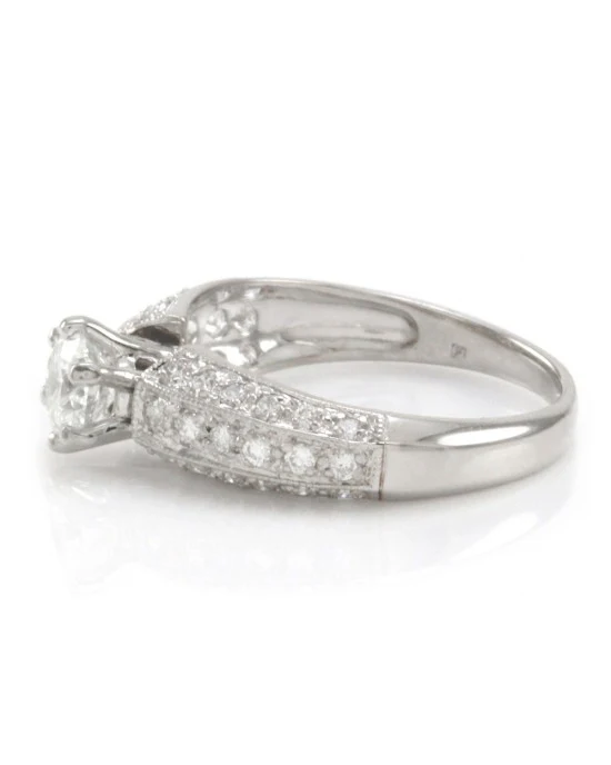 0.60ct SI2, E Round Brilliant Cut Diamond Engagement Ring in Platinum - Image 2