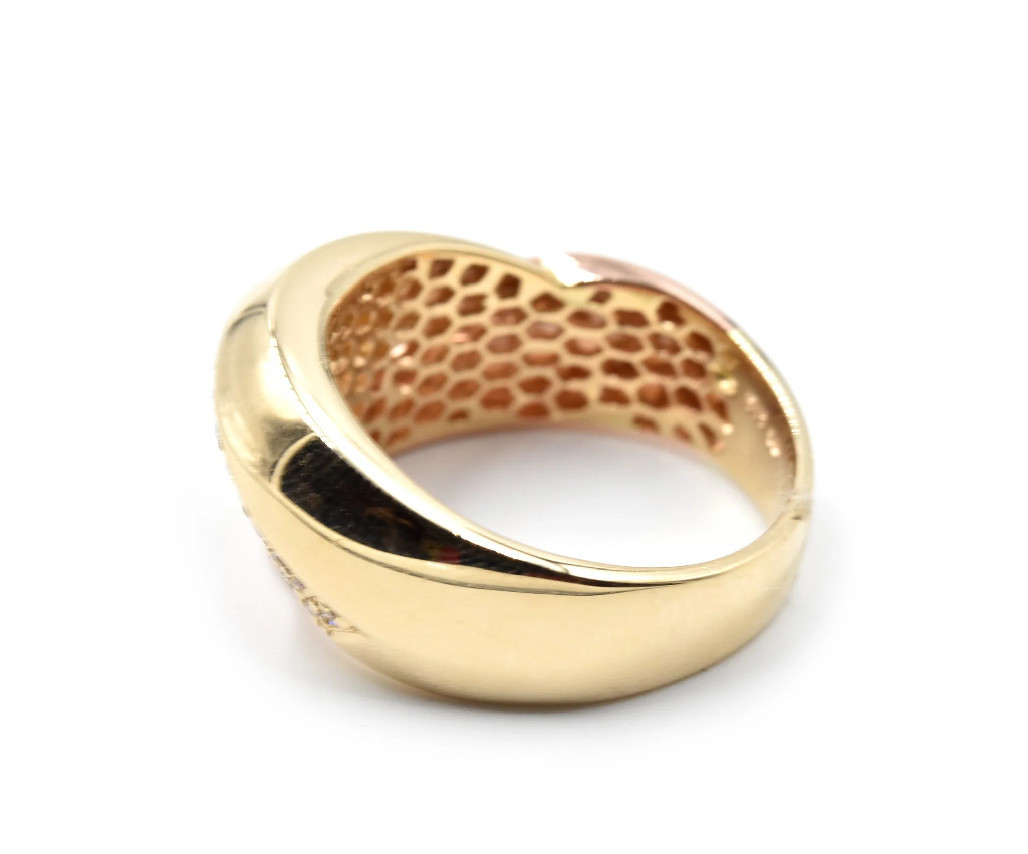 0.70 Carat Diamond 14k Rose Gold Crossover Ring - Image 4