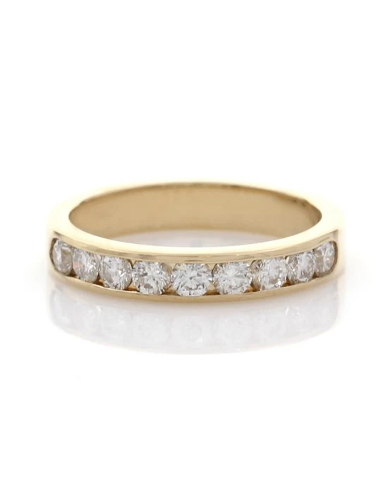 0.73ctw Channel Set Diamond Ring/ Band in 14K Yellow Gold Size 6 - Image 2