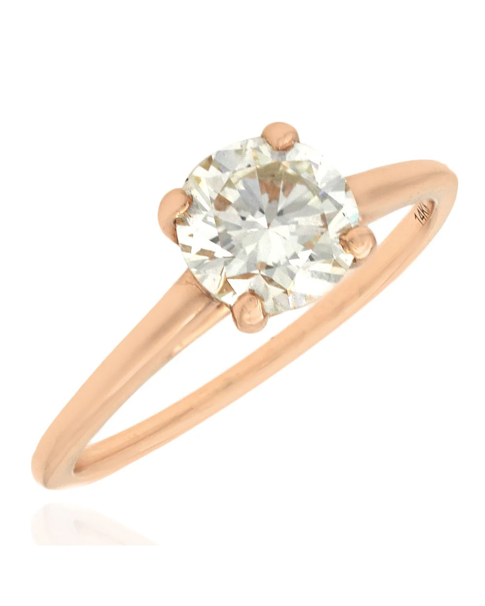 1.01ct GIA Certified Round Brilliant Cut Diamond Solitaire Ring