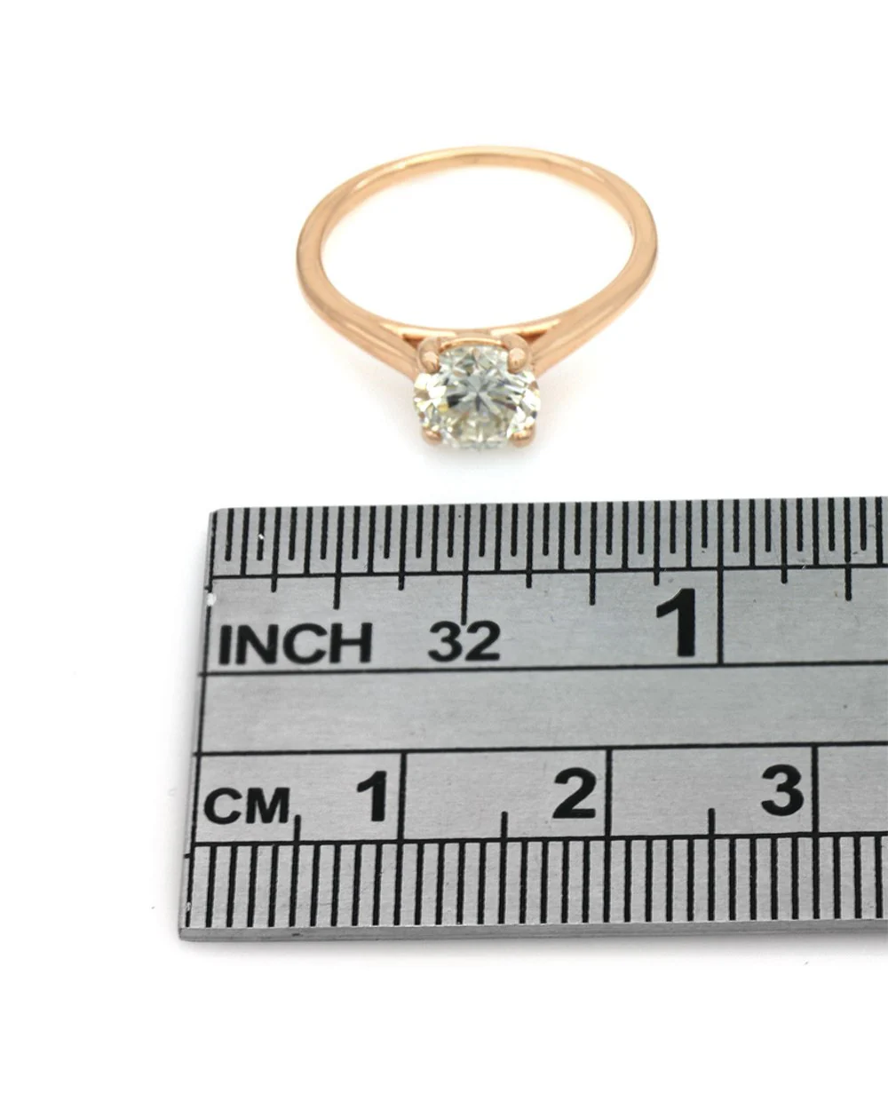 1.01ct GIA Certified Round Brilliant Cut Diamond Solitaire Ring - Image 3