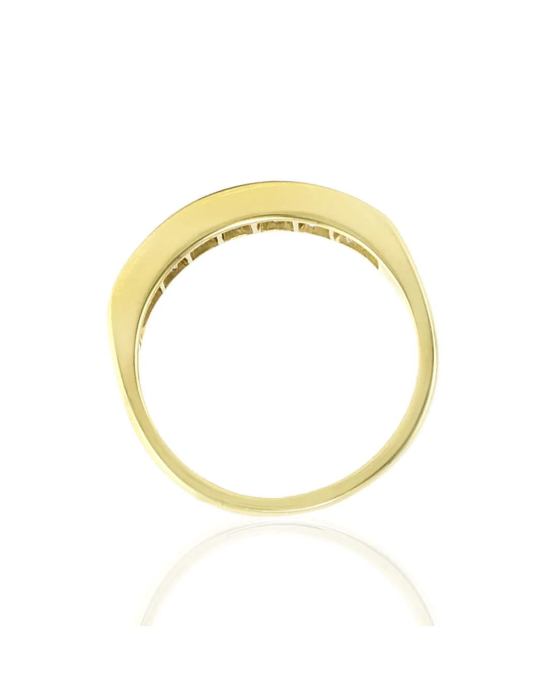 1.19ctw Princess Cut Diamond Ring/ Band in 18K Yellow Gold SZ 7.5 - Image 5