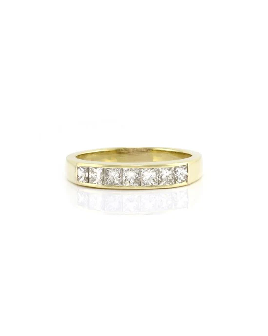 1.19ctw Princess Cut Diamond Ring/ Band in 18K Yellow Gold SZ 9.25 - Image 2