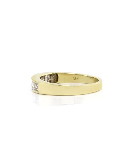 1.19ctw Princess Cut Diamond Ring/ Band in 18K Yellow Gold SZ 9.25 - Image 4