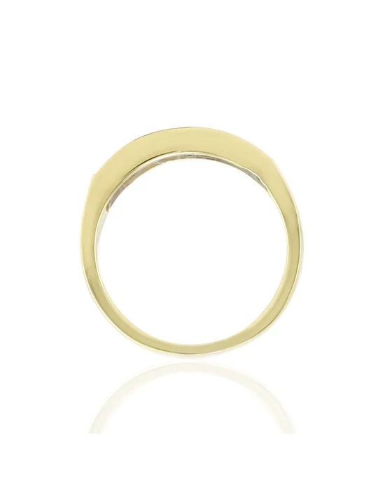1.19ctw Princess Cut Diamond Ring/ Band in 18K Yellow Gold SZ 9.25 - Image 5