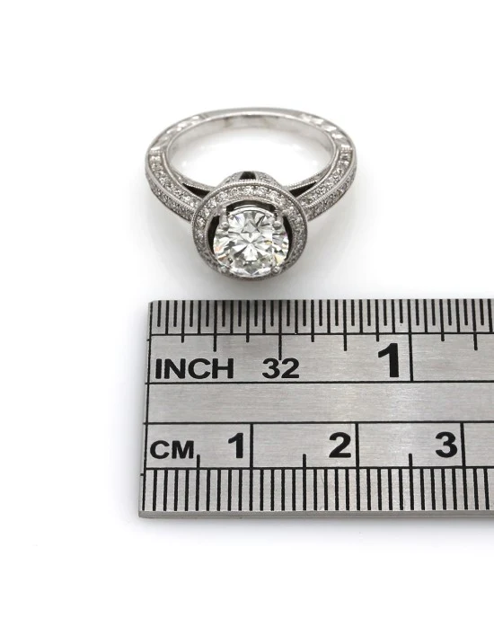 1.50ct SI3, I Round Brilliant Cut Diamond Engagement Ring in 18K White Gold - Image 4