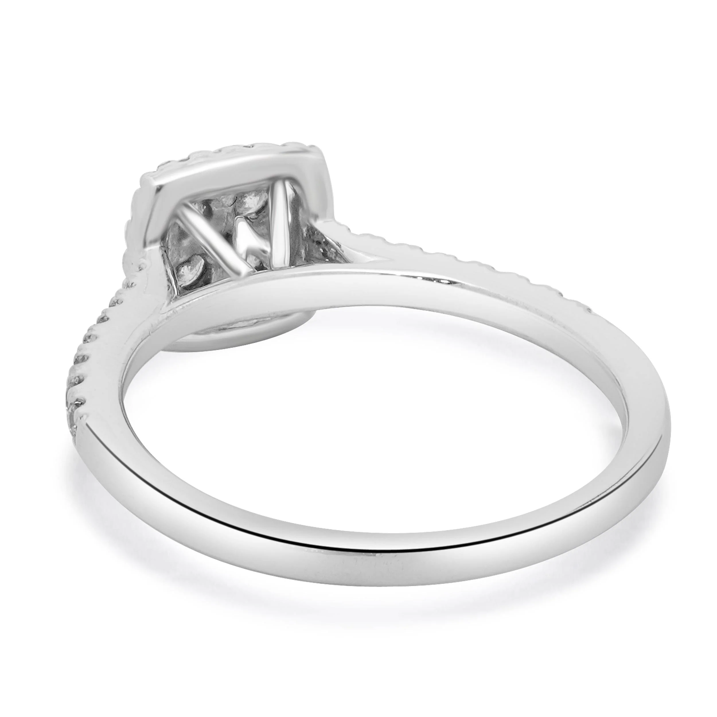 10 Karat White Gold Diamond Cluster Ring - Image 4