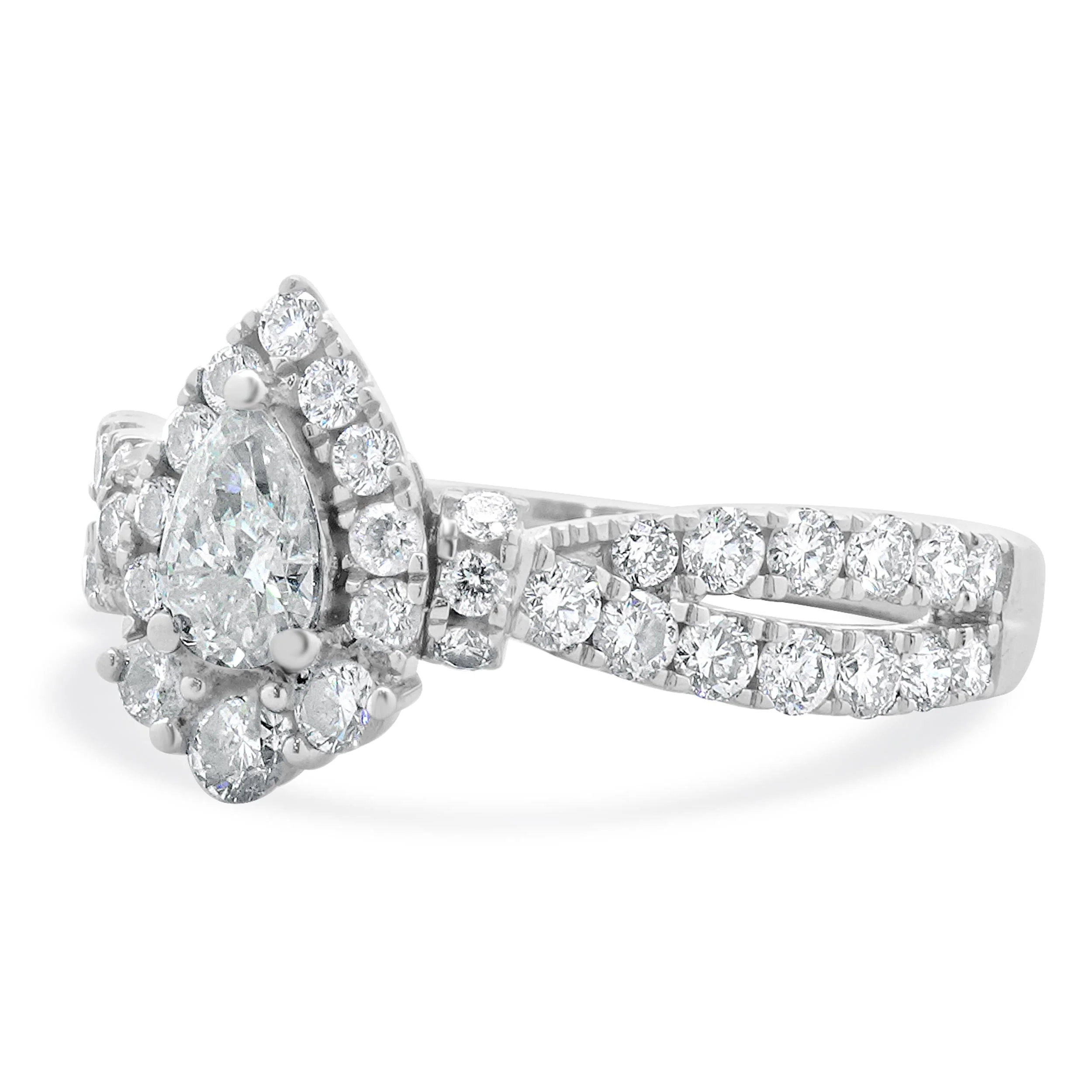 10 Karat White Gold Diamond Engagement Ring - Image 2