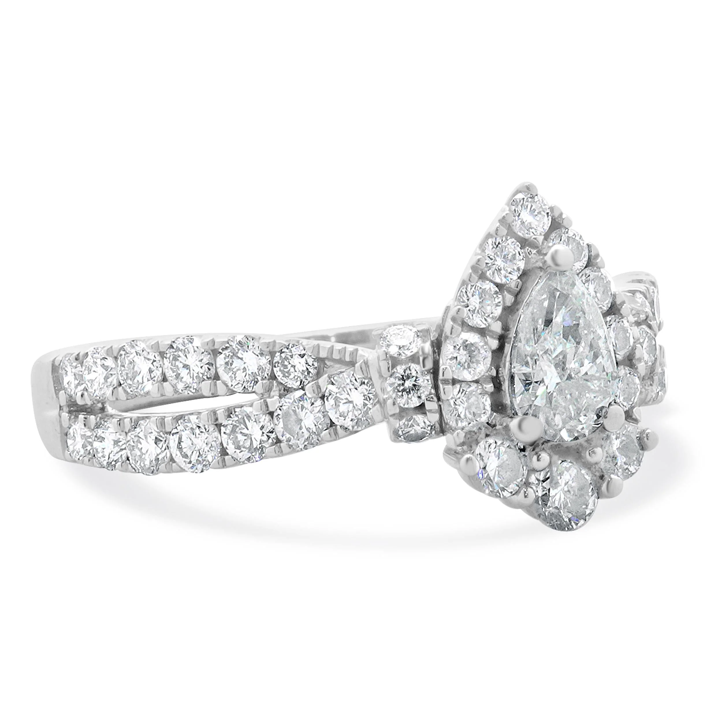 10 Karat White Gold Diamond Engagement Ring - Image 3