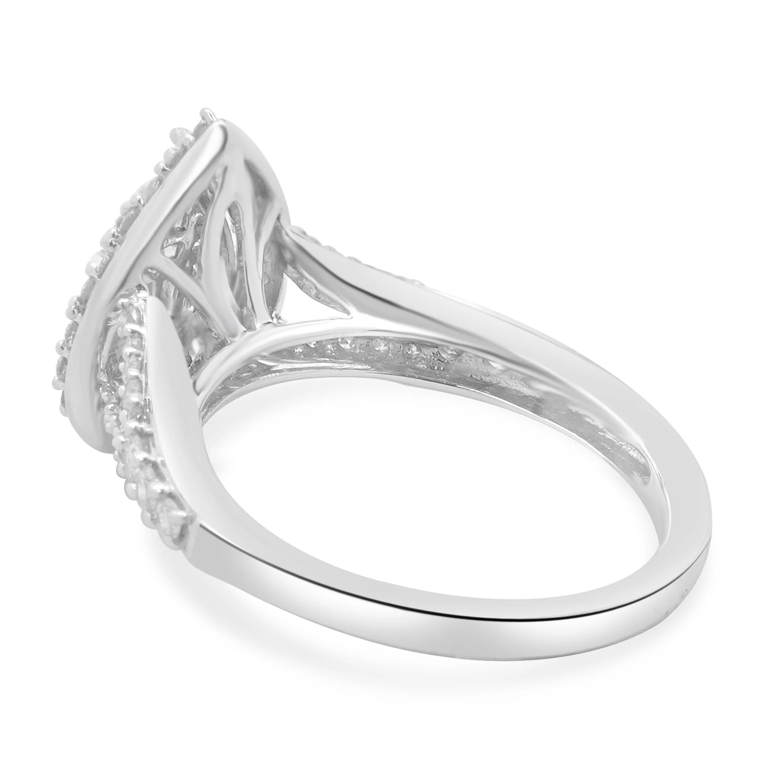 10 Karat White Gold Mosaic Set Diamond Engagement Ring - Image 3
