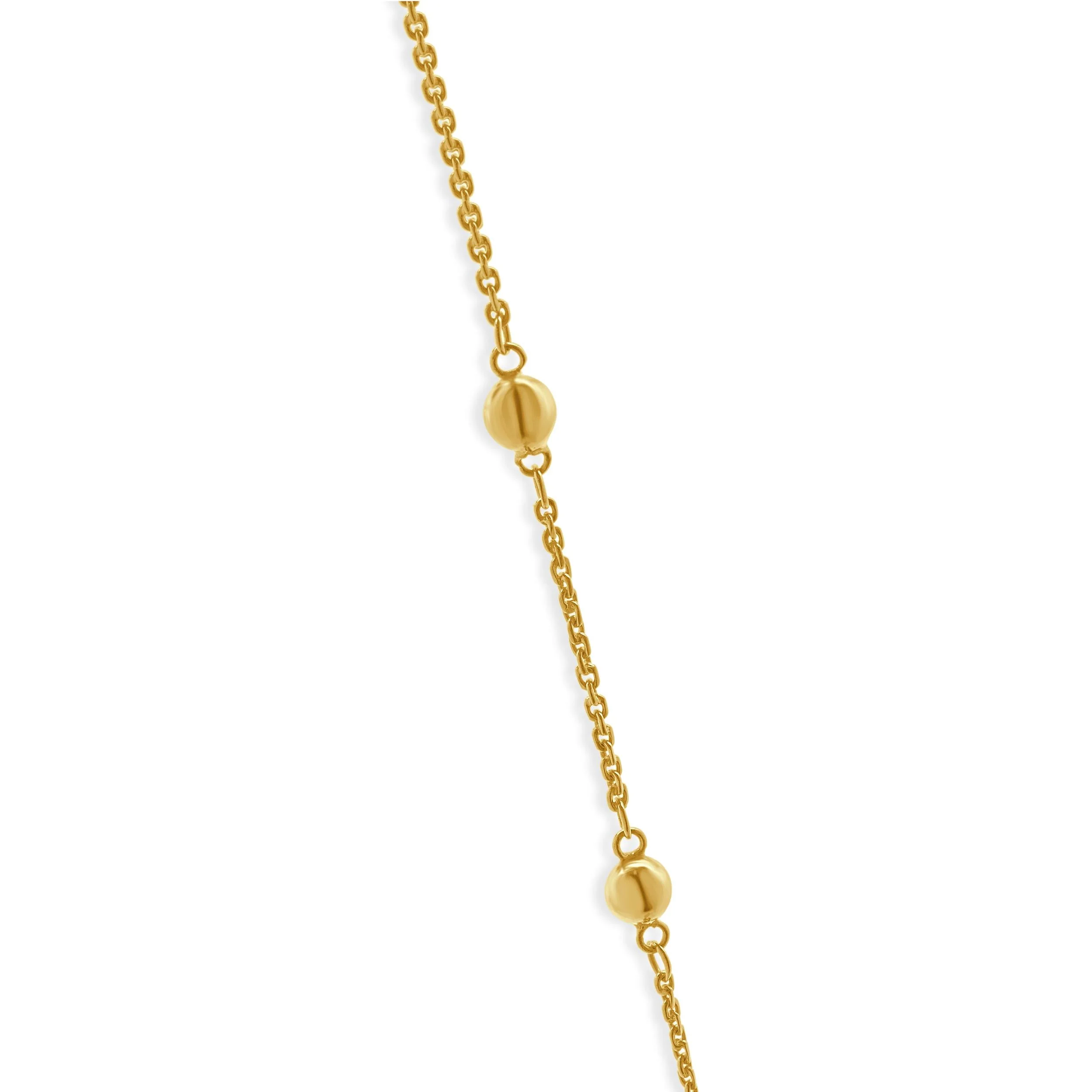10 Karat Yellow Gold Ball Station Necklace - Image 3