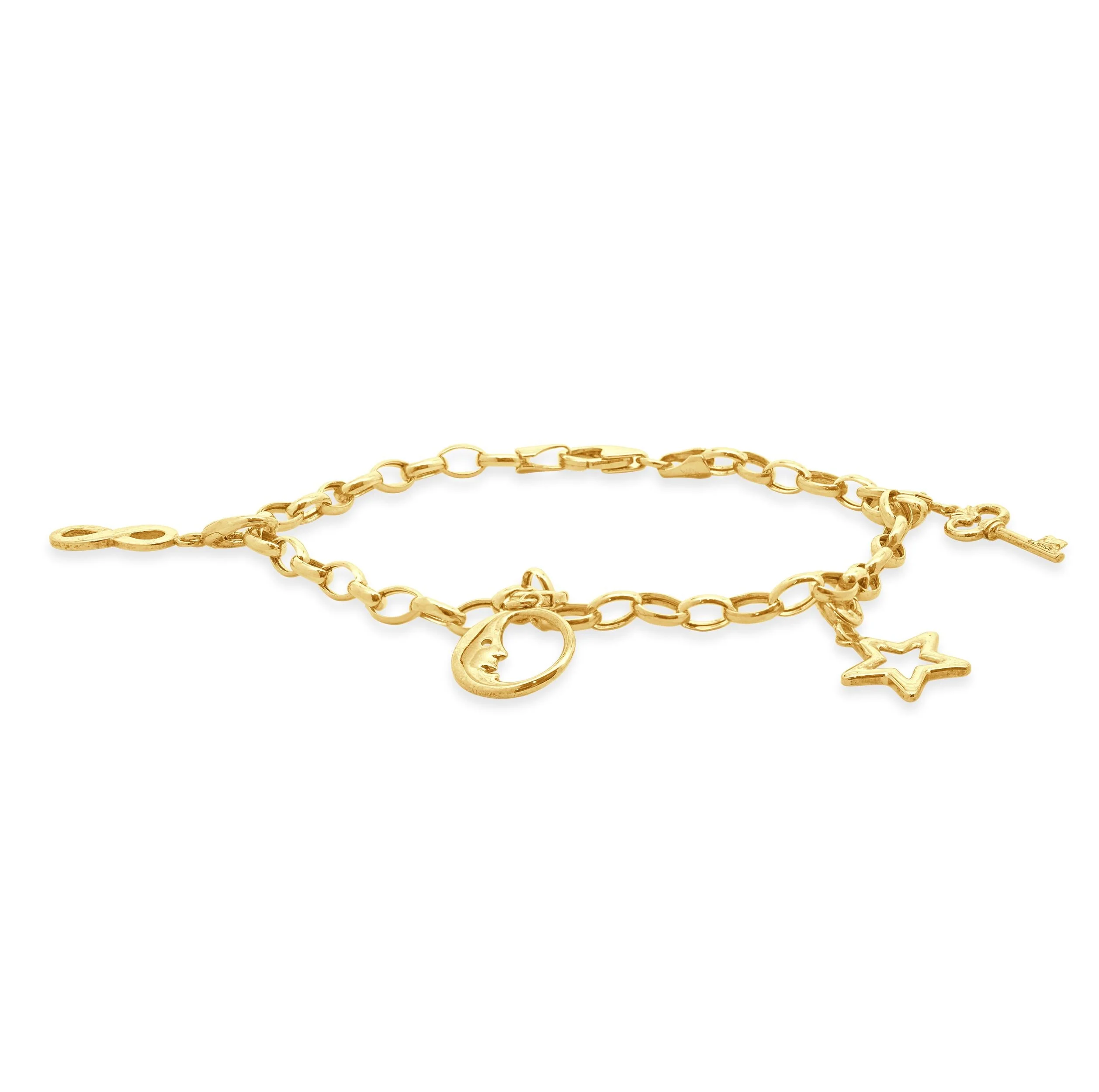 10 Karat Yellow Gold Charm Bracelet
