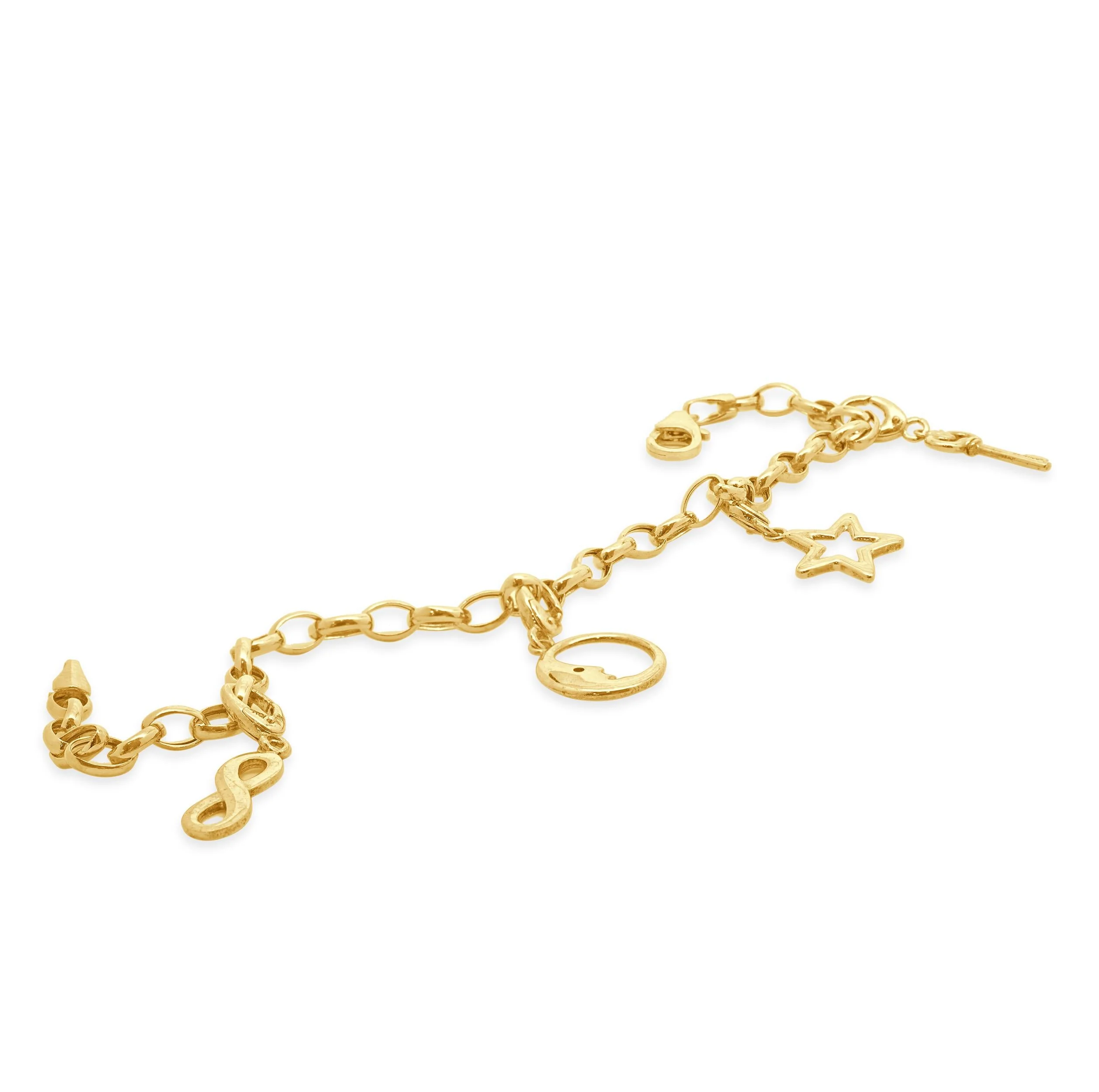 10 Karat Yellow Gold Charm Bracelet - Image 2