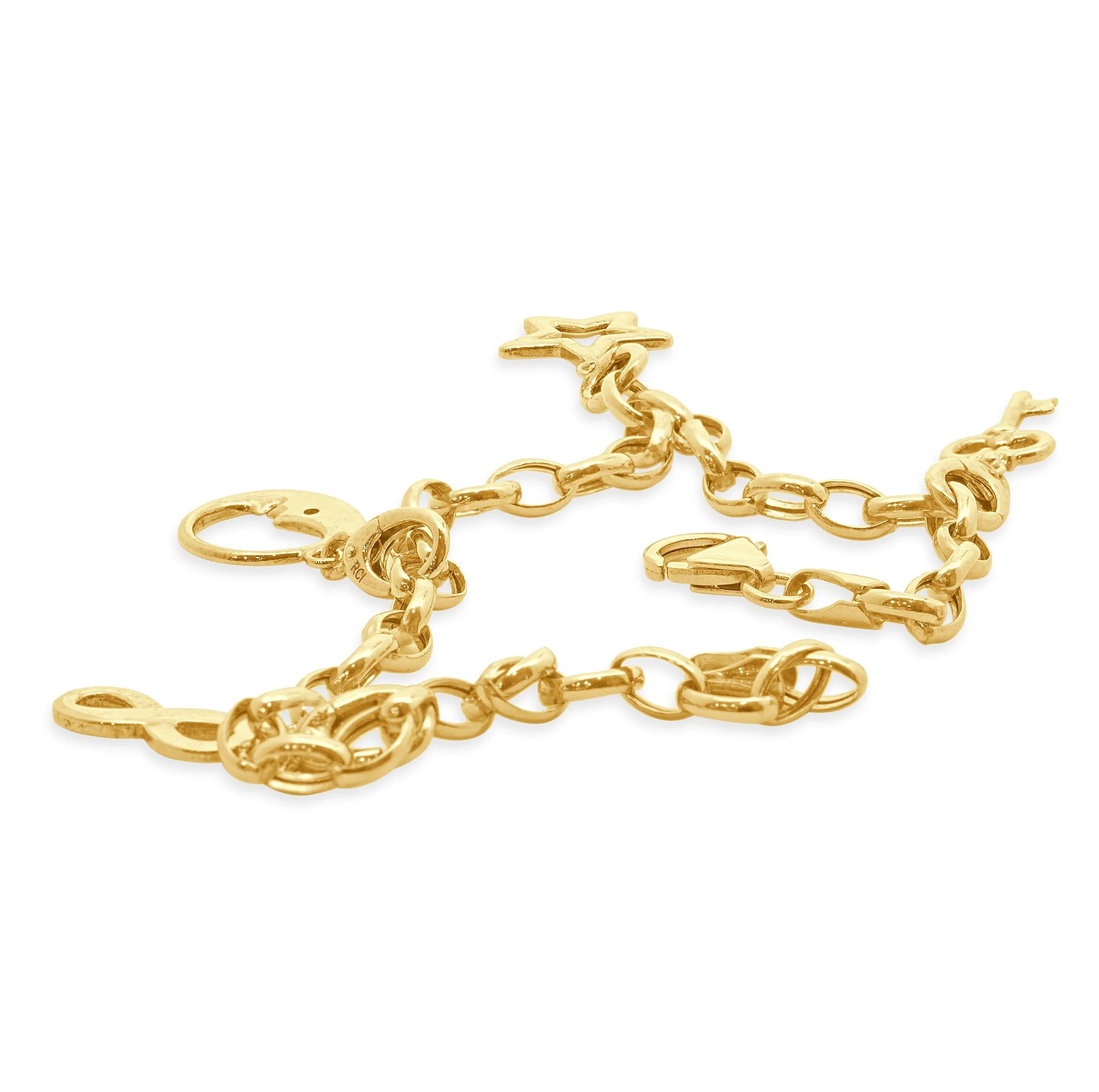 10 Karat Yellow Gold Charm Bracelet - Image 4