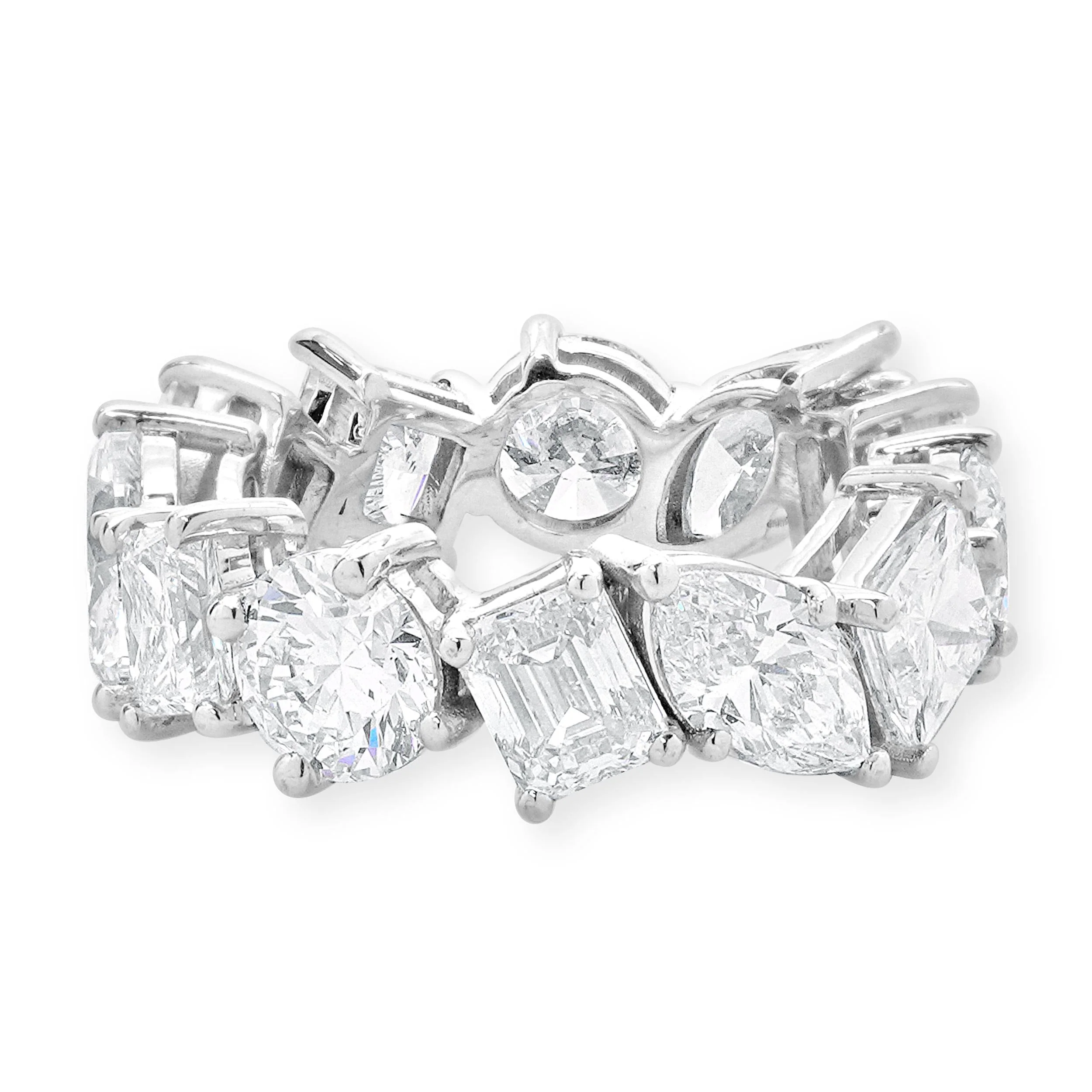 14 K White Gold Round, Princess, Marquise and Emerald Cut Diamond