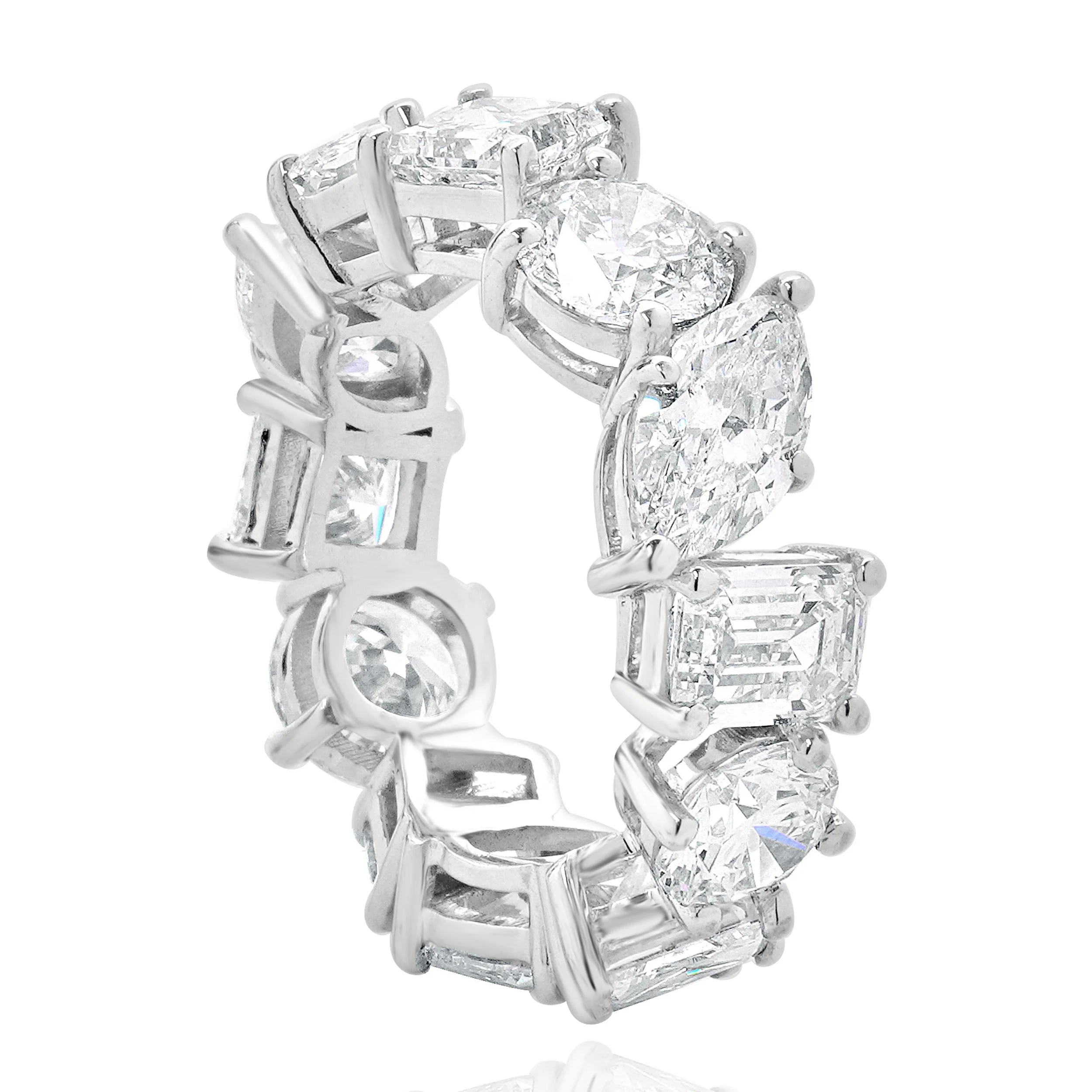 14 K White Gold Round, Princess, Marquise and Emerald Cut Diamond - Image 3