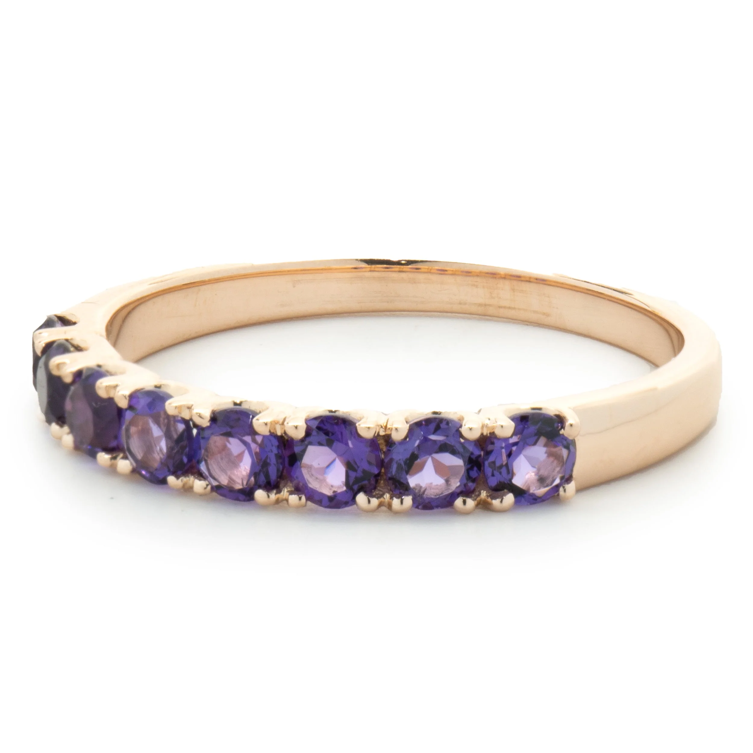 14 Karat Rose Gold Amethyst Band - Image 2