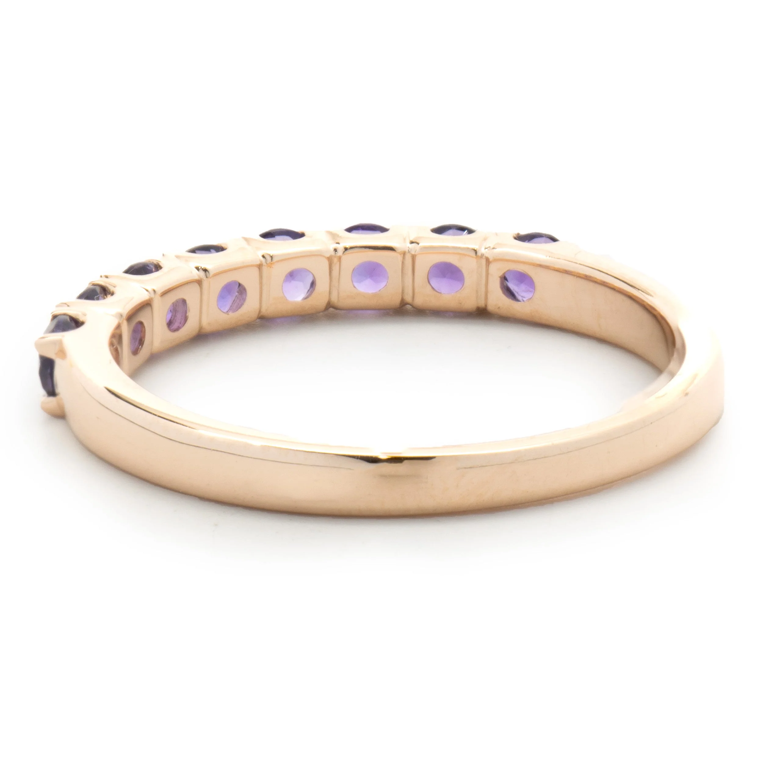14 Karat Rose Gold Amethyst Band - Image 3