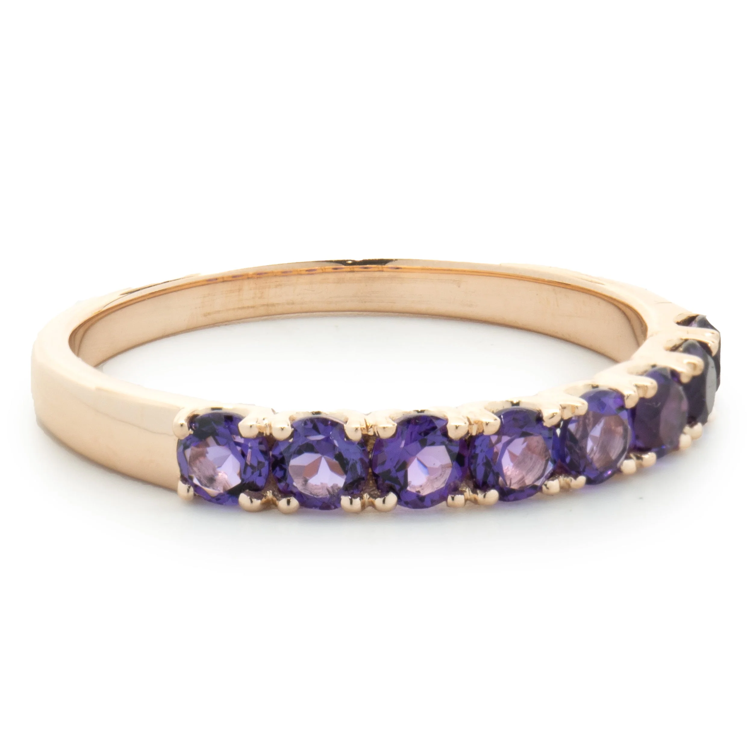 14 Karat Rose Gold Amethyst Band - Image 4