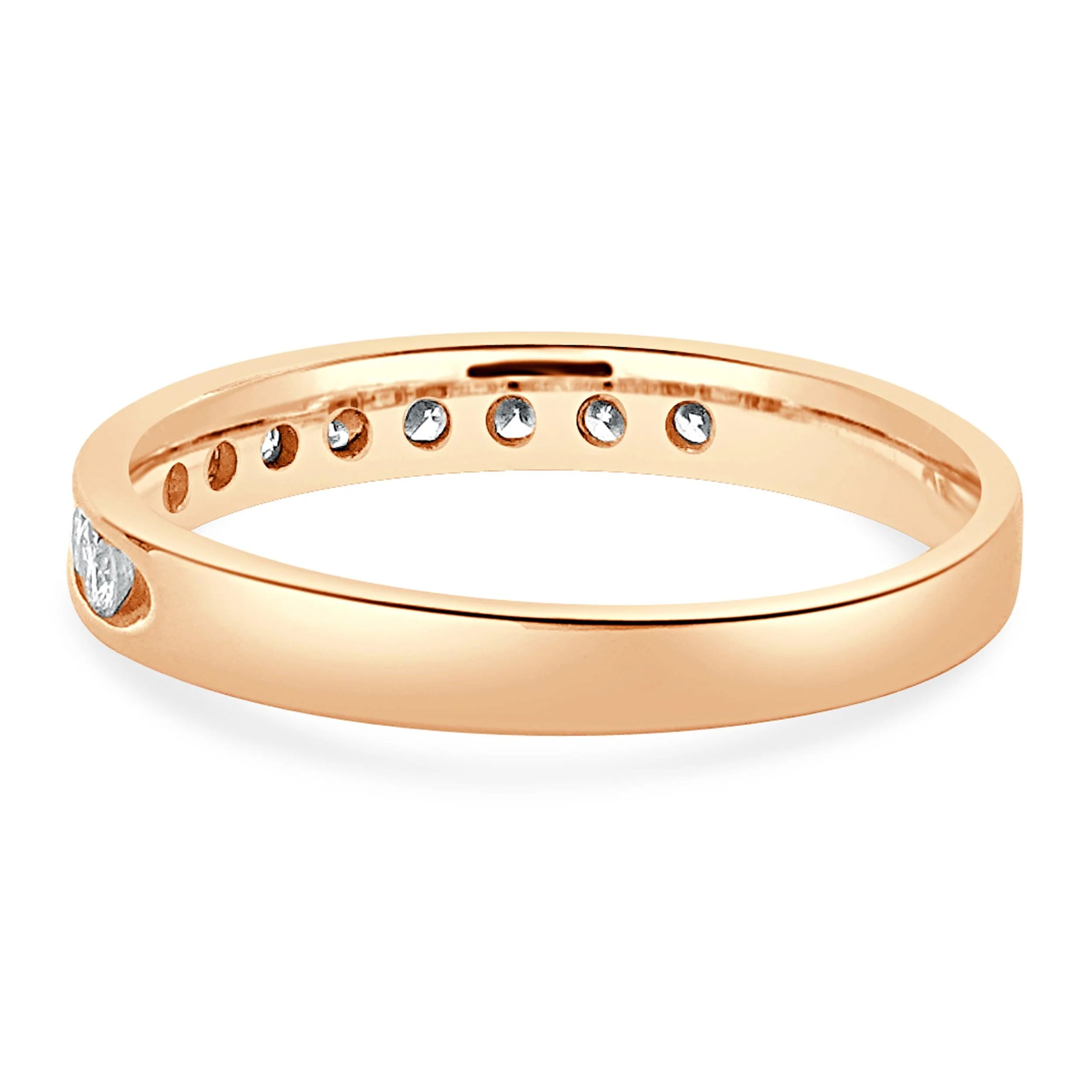 14 Karat Rose Gold Channel Set Diamond Band - Image 4