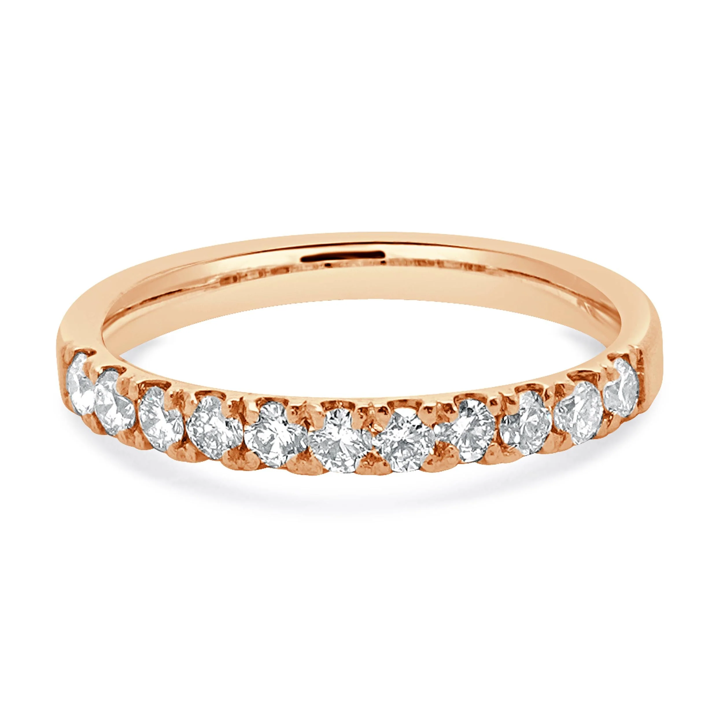 14 Karat Rose Gold Diamond Band