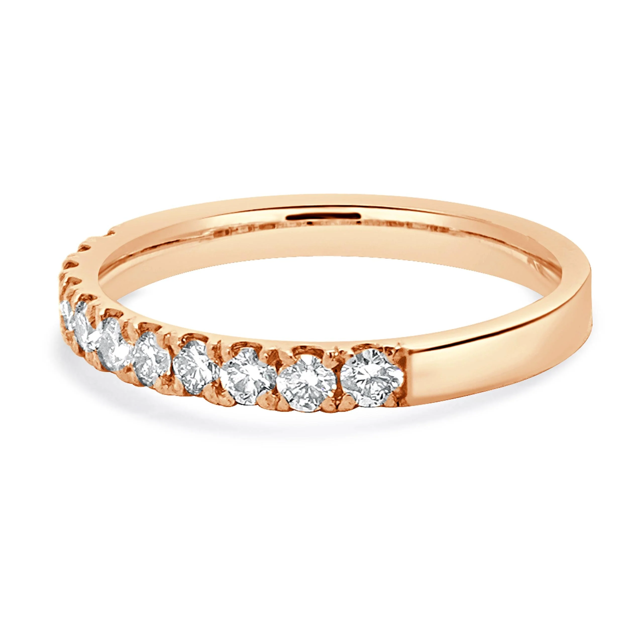 14 Karat Rose Gold Diamond Band - Image 2