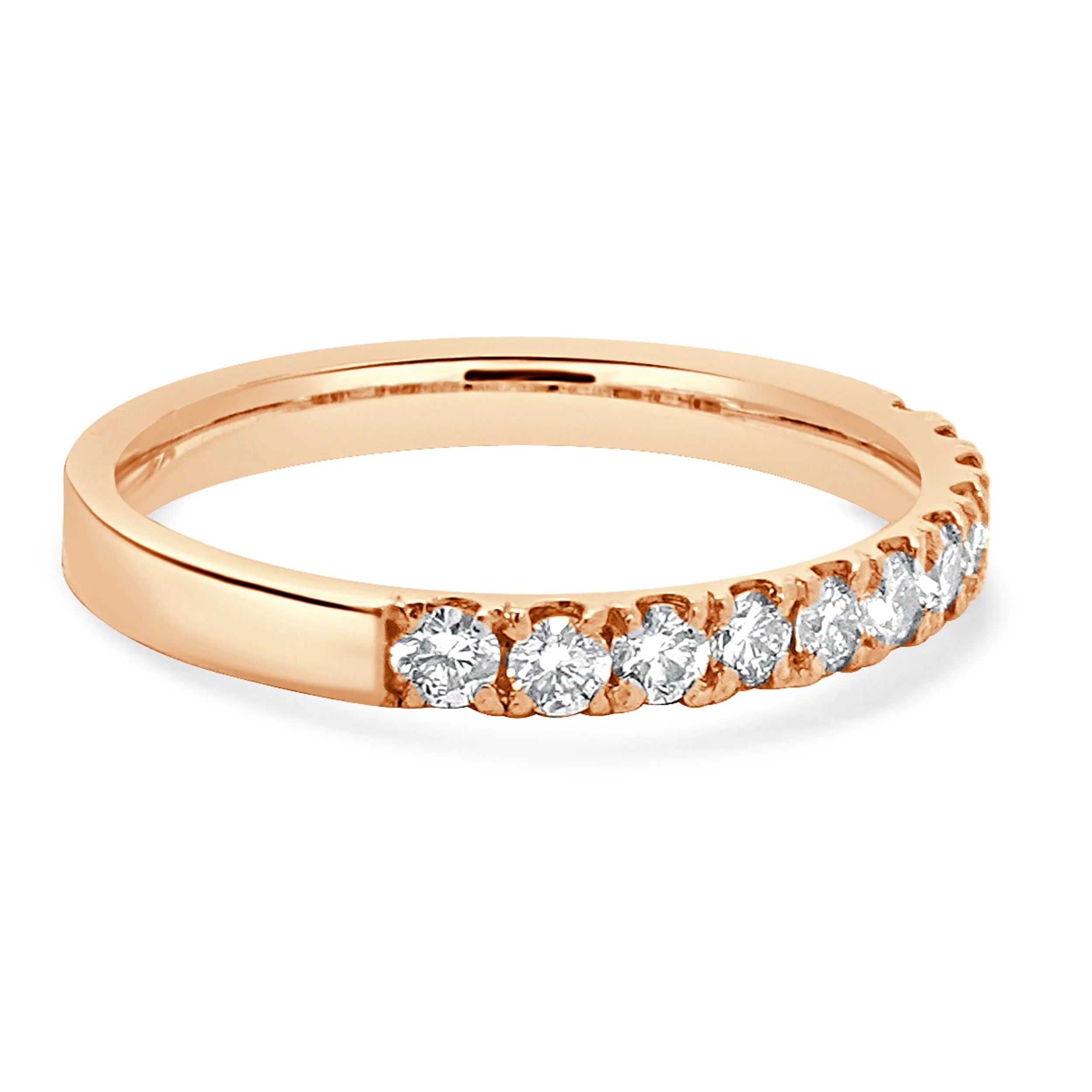 14 Karat Rose Gold Diamond Band - Image 3