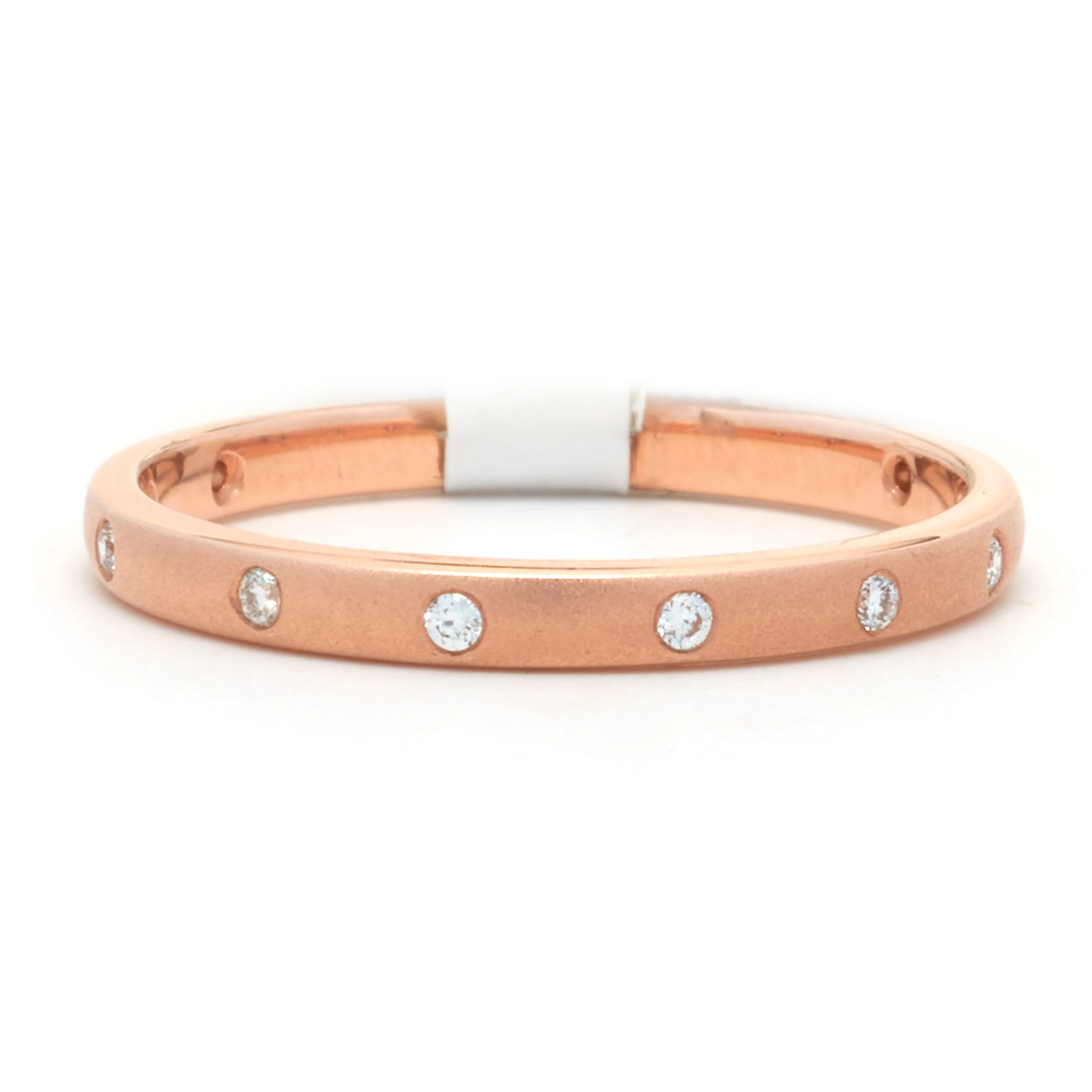 14 Karat Rose Gold Diamond Band