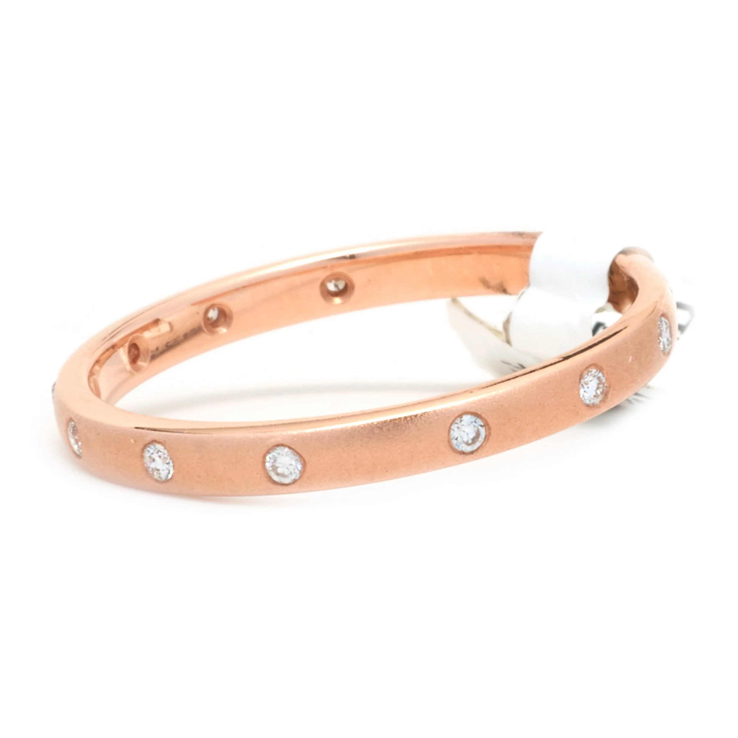 14 Karat Rose Gold Diamond Band - Image 2