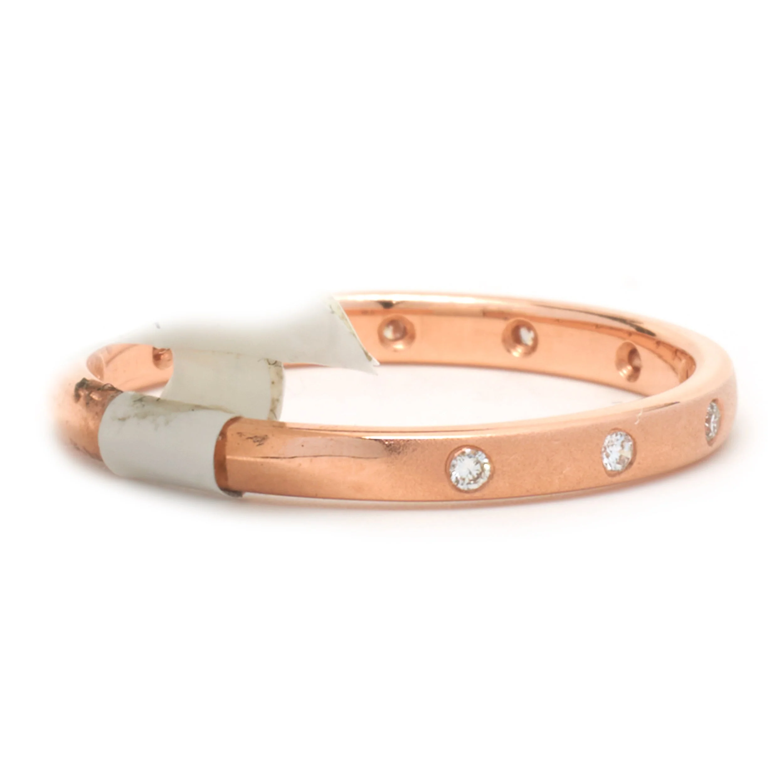 14 Karat Rose Gold Diamond Band - Image 4