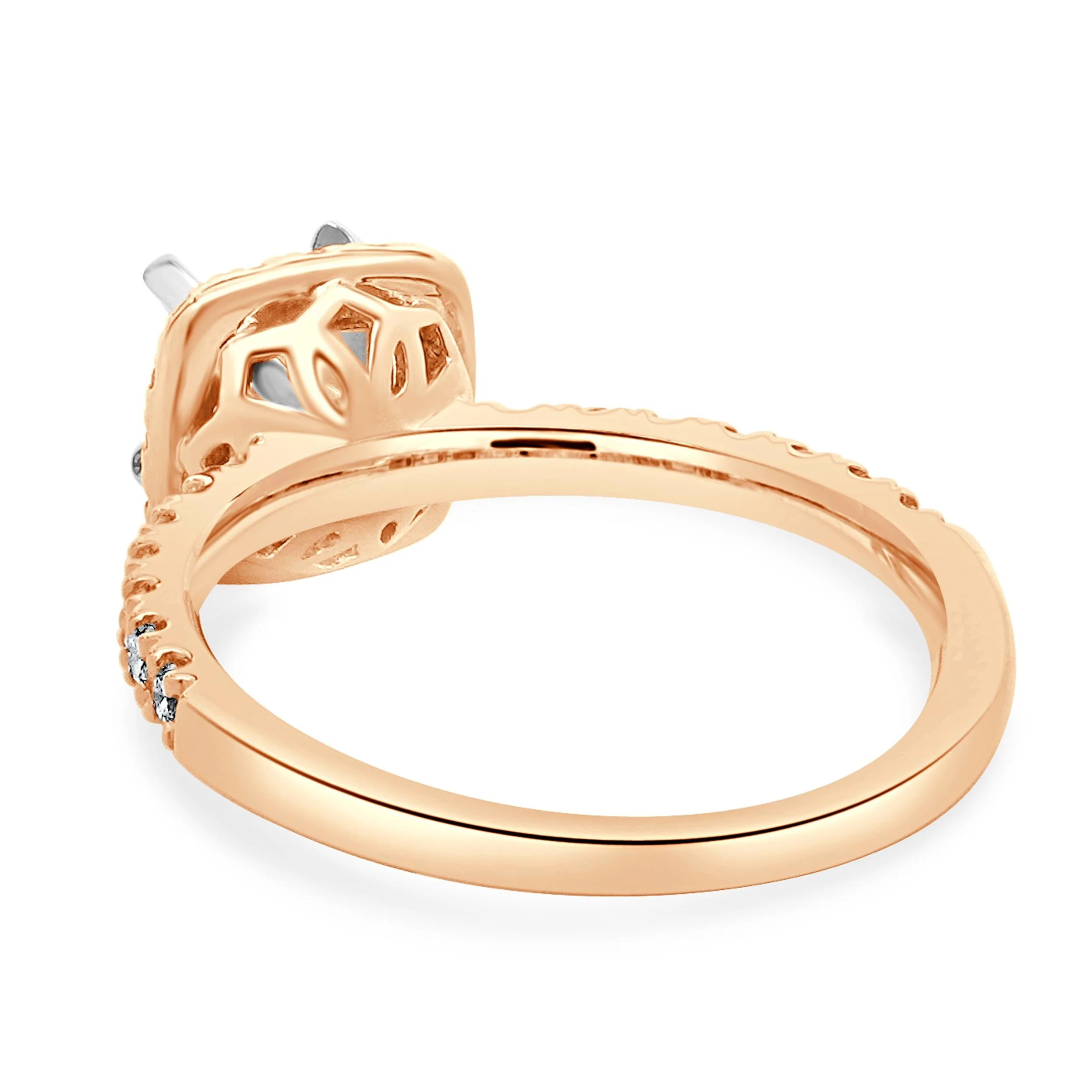 14 Karat Rose Gold Princess Cut Diamond Engagement Ring - Image 3