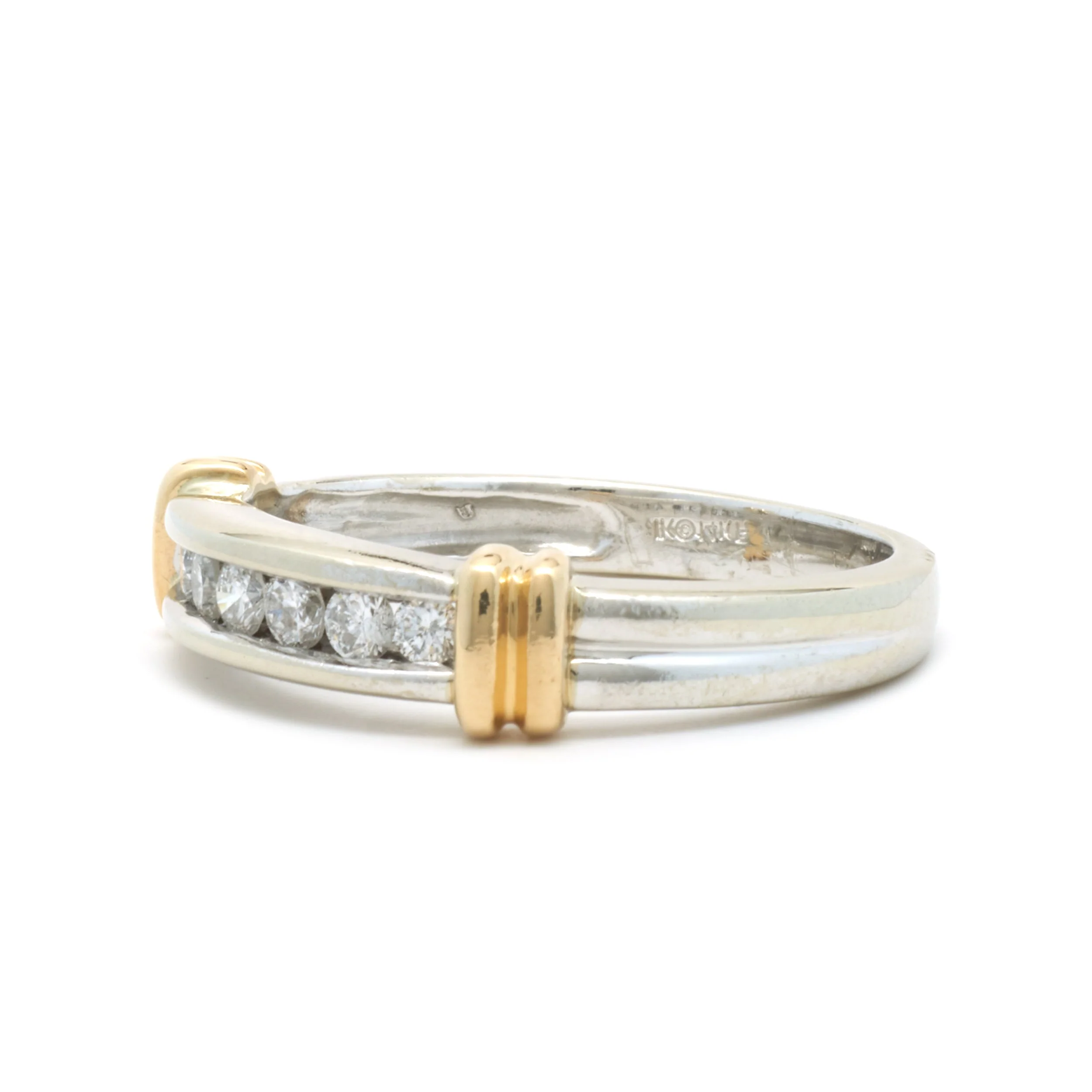 14 Karat Two Tone Diamond Band - Image 3