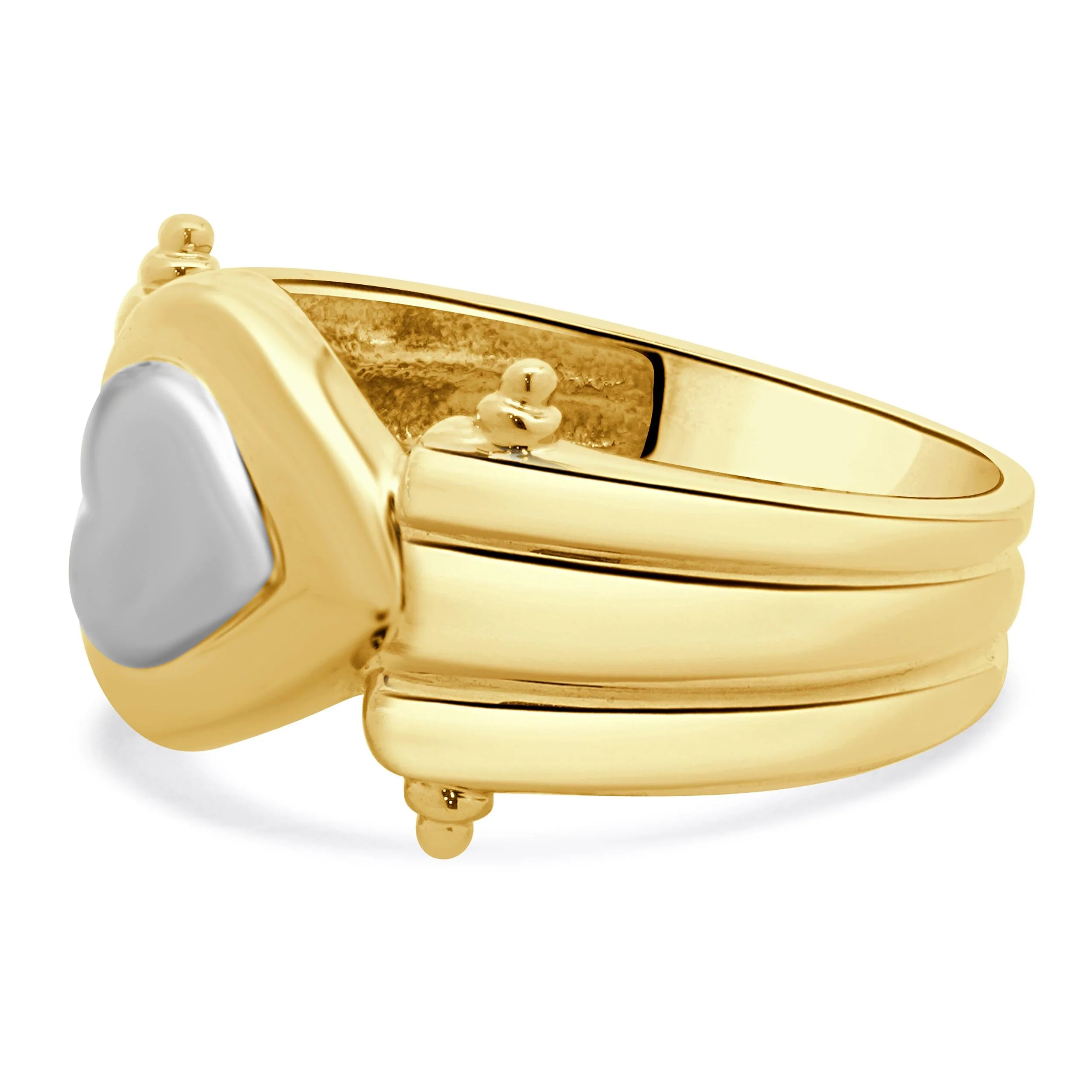 14 Karat Two Tone Heart Ring - Image 2