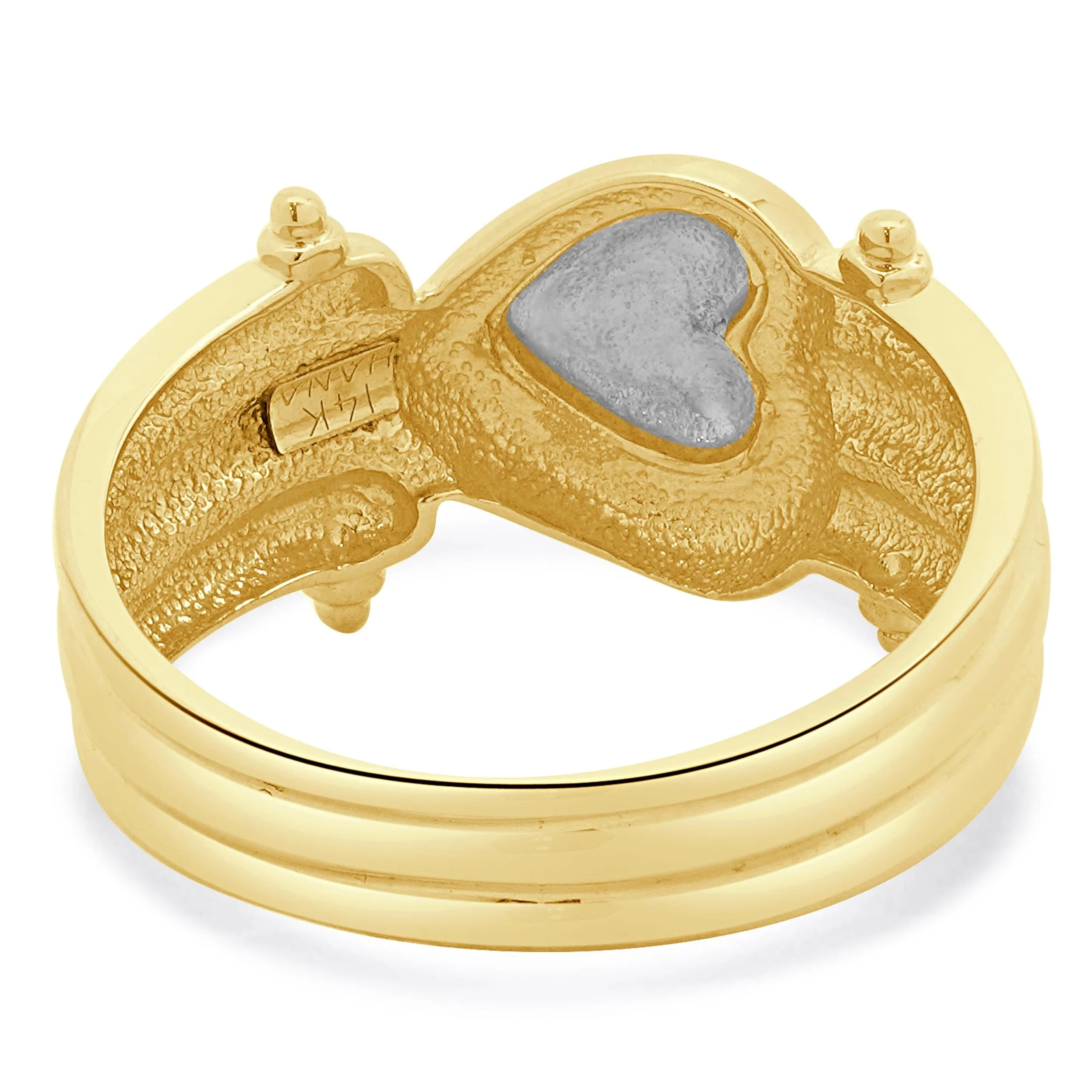 14 Karat Two Tone Heart Ring - Image 4