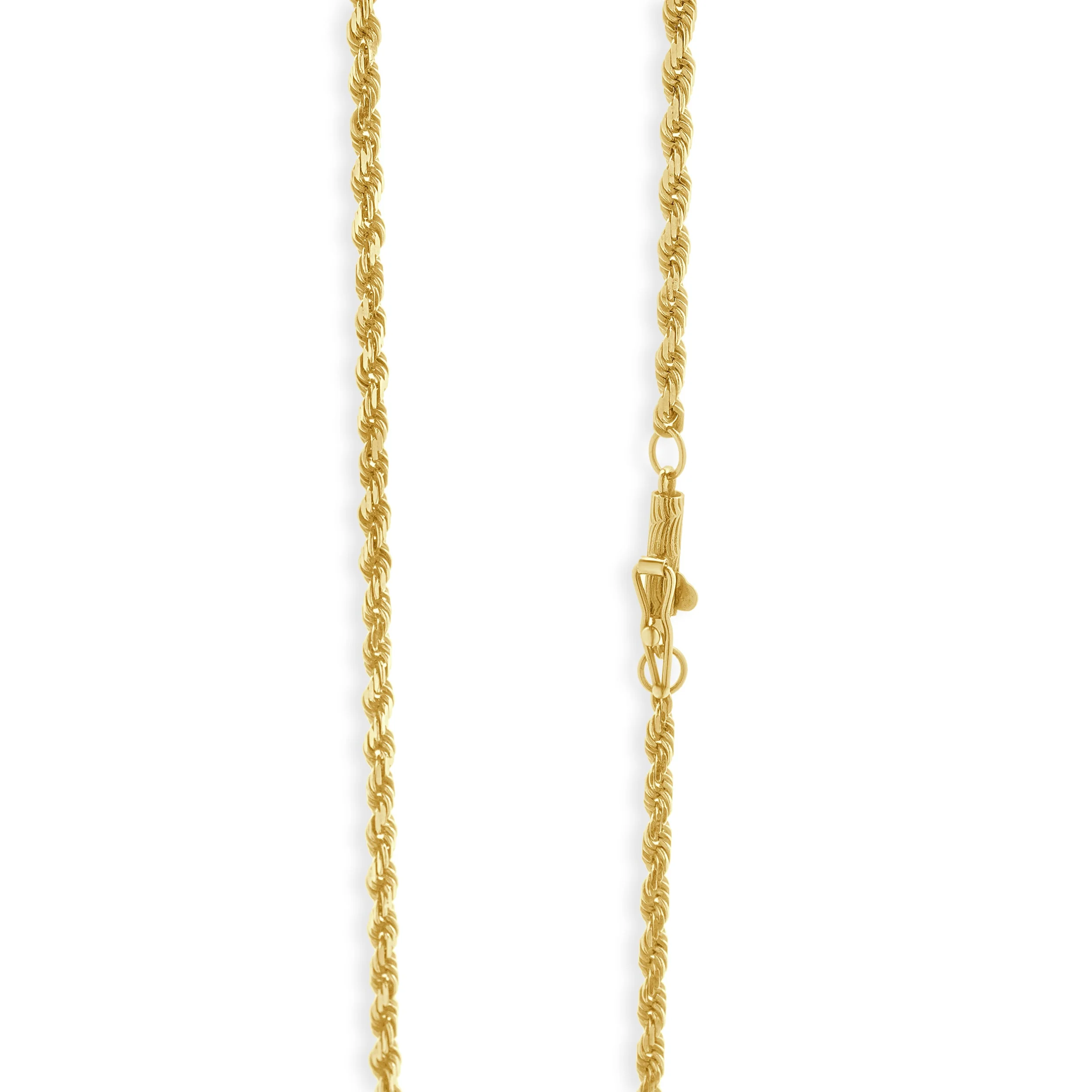 14 Karat Two-tone Pear Shaped Diamond Necklace w/ Rope Chain - Image 3