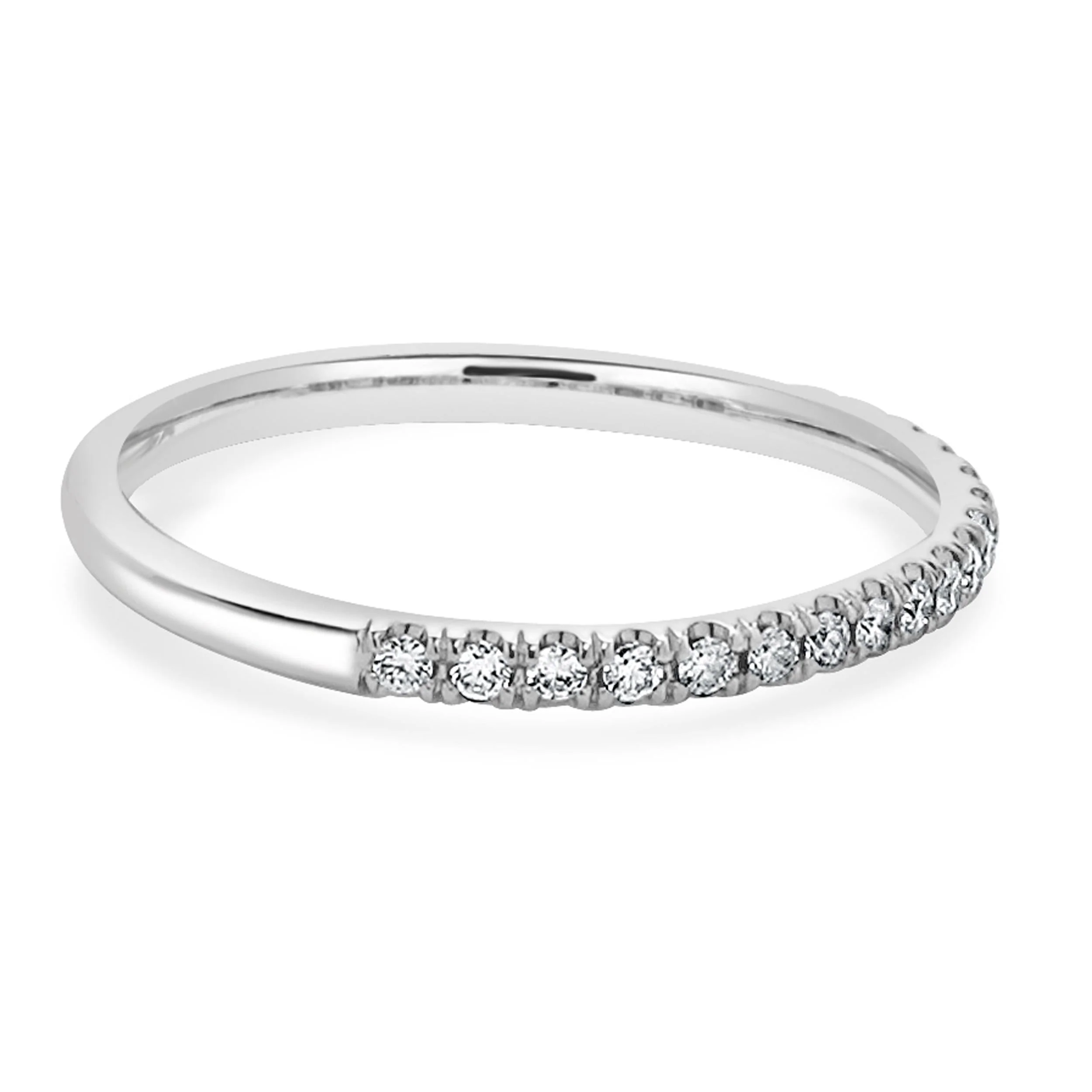 14 Karat White Diamond Band - Image 3