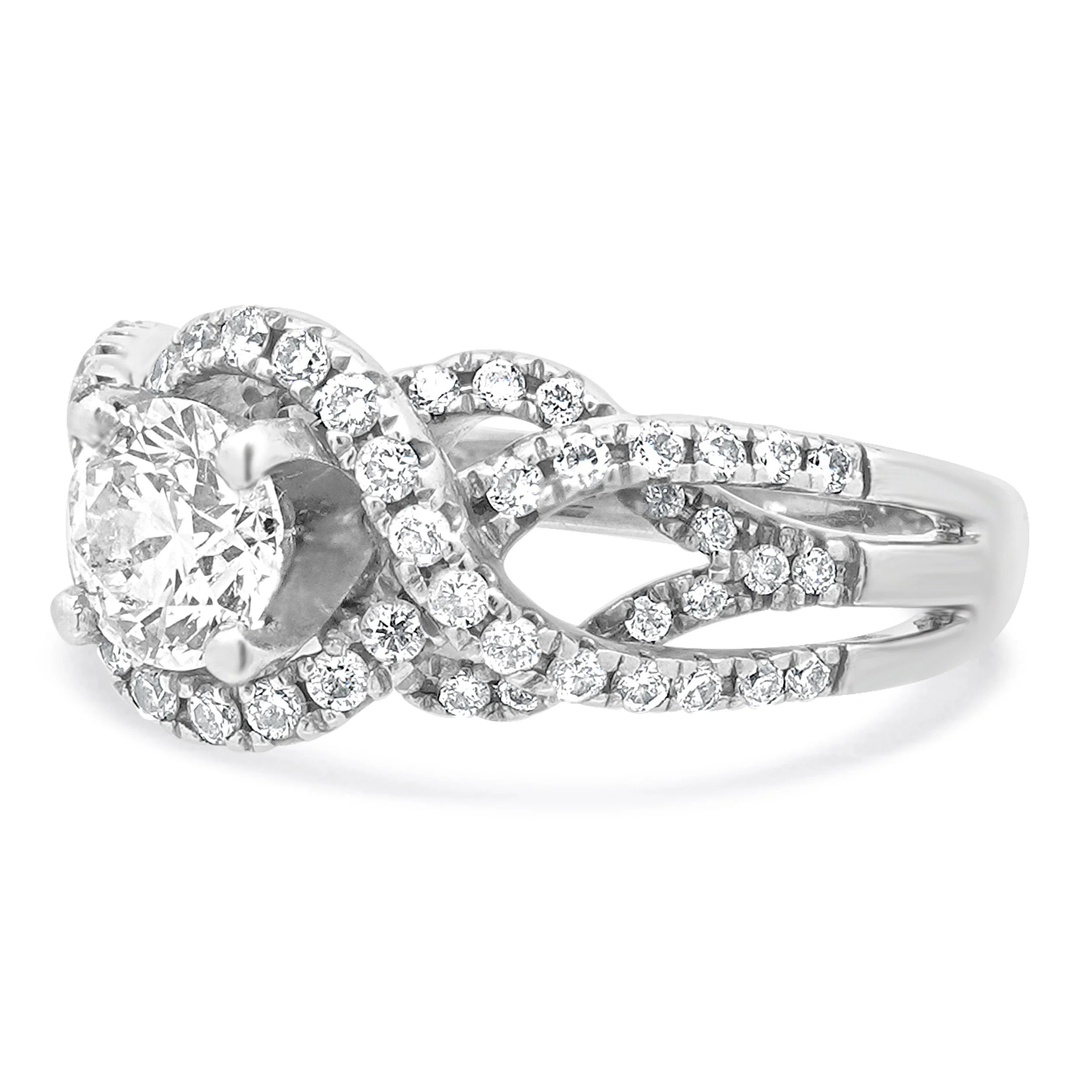 14 Karat White Gold Diamond Engagement Ring - Image 3