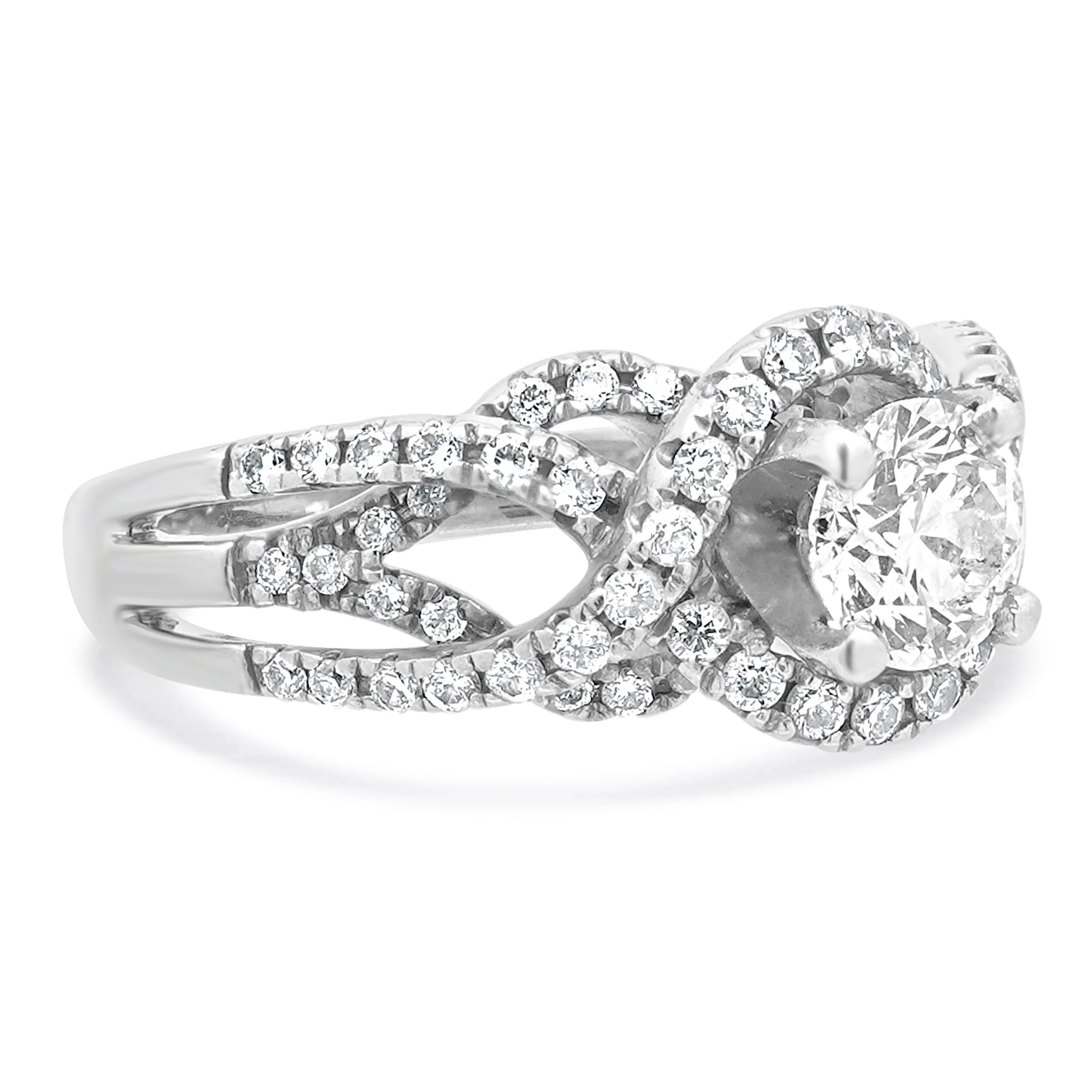 14 Karat White Gold Diamond Engagement Ring - Image 4