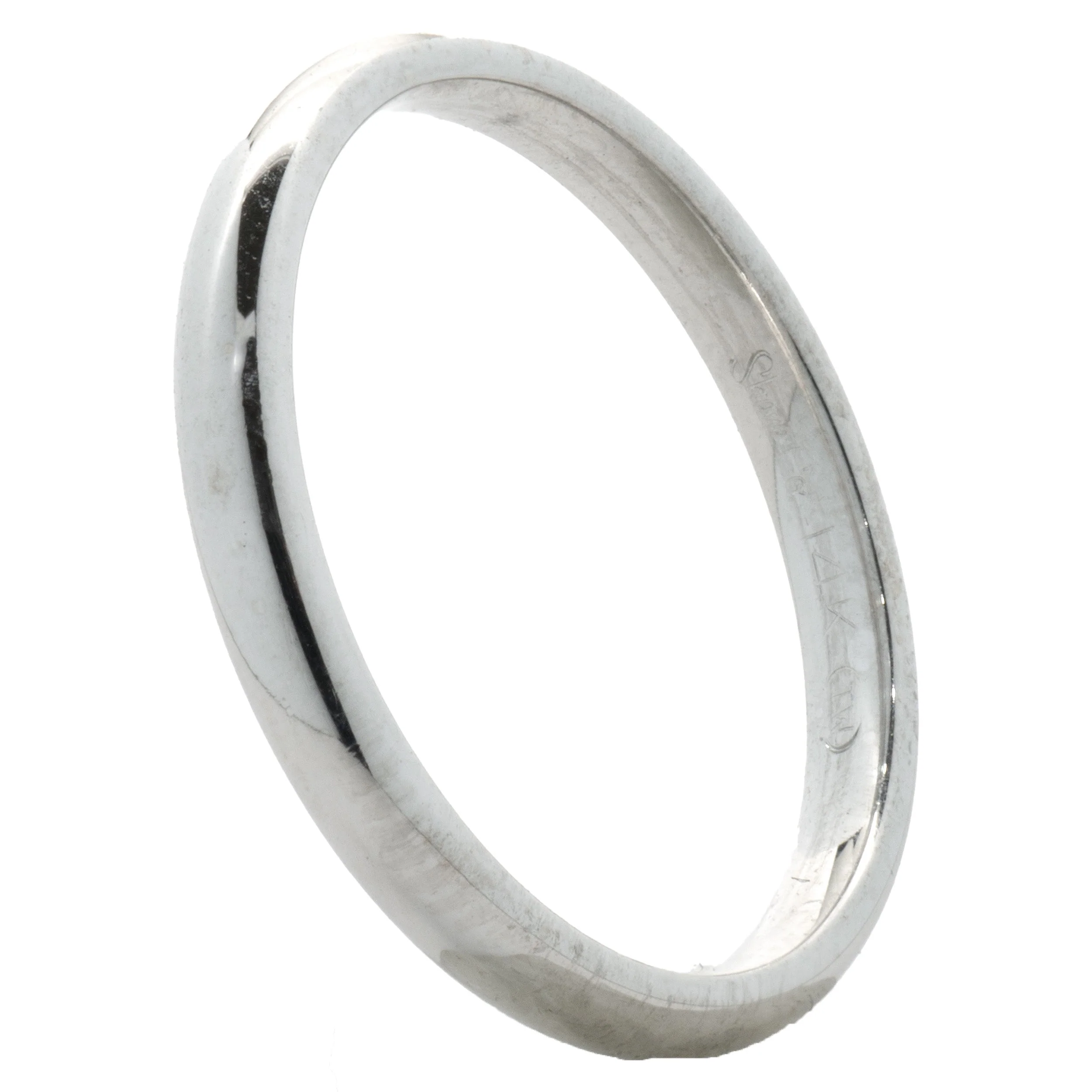 14 Karat White Gold 2.2MM Band - Image 2