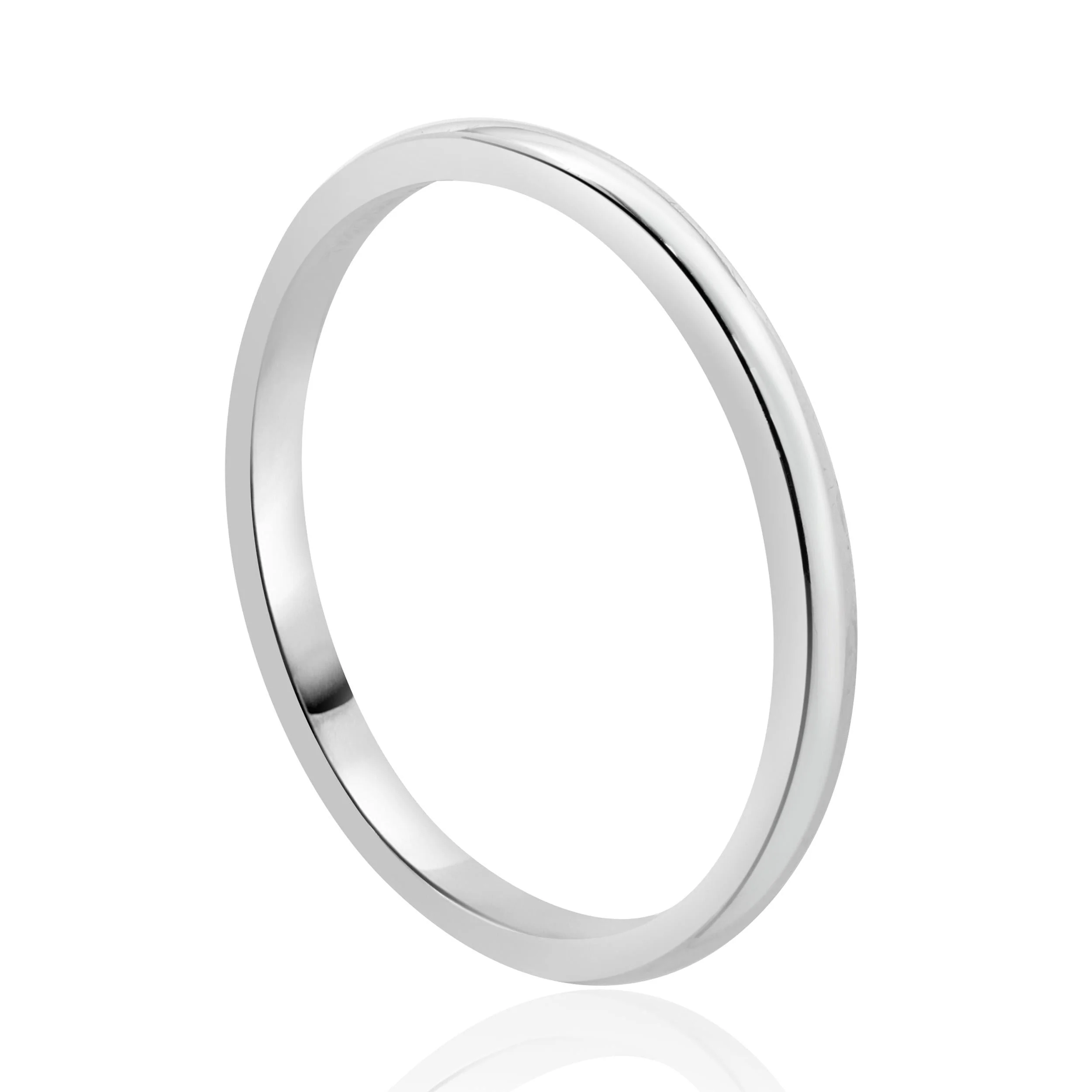 14 Karat White Gold 2MM Band - Image 4